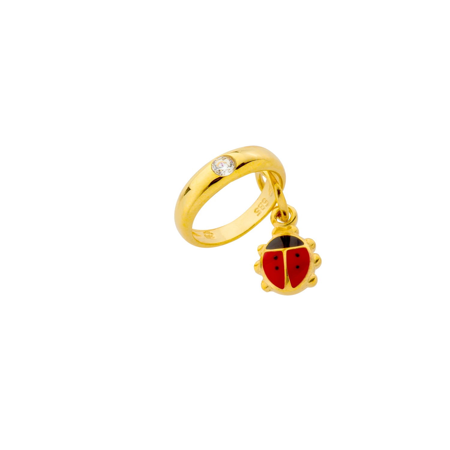 baptismal ring ladybug