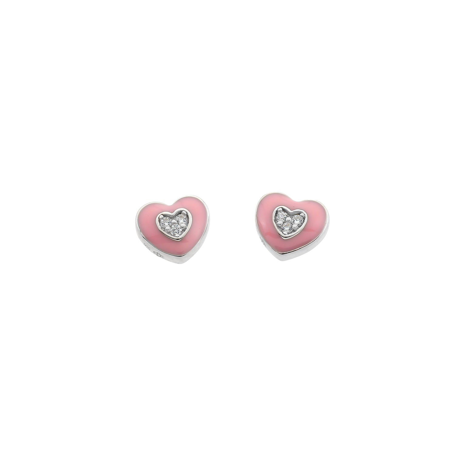 Heart stud earrings