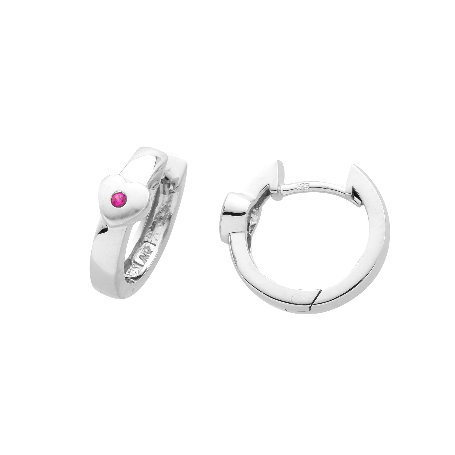 Hoop earrings heart