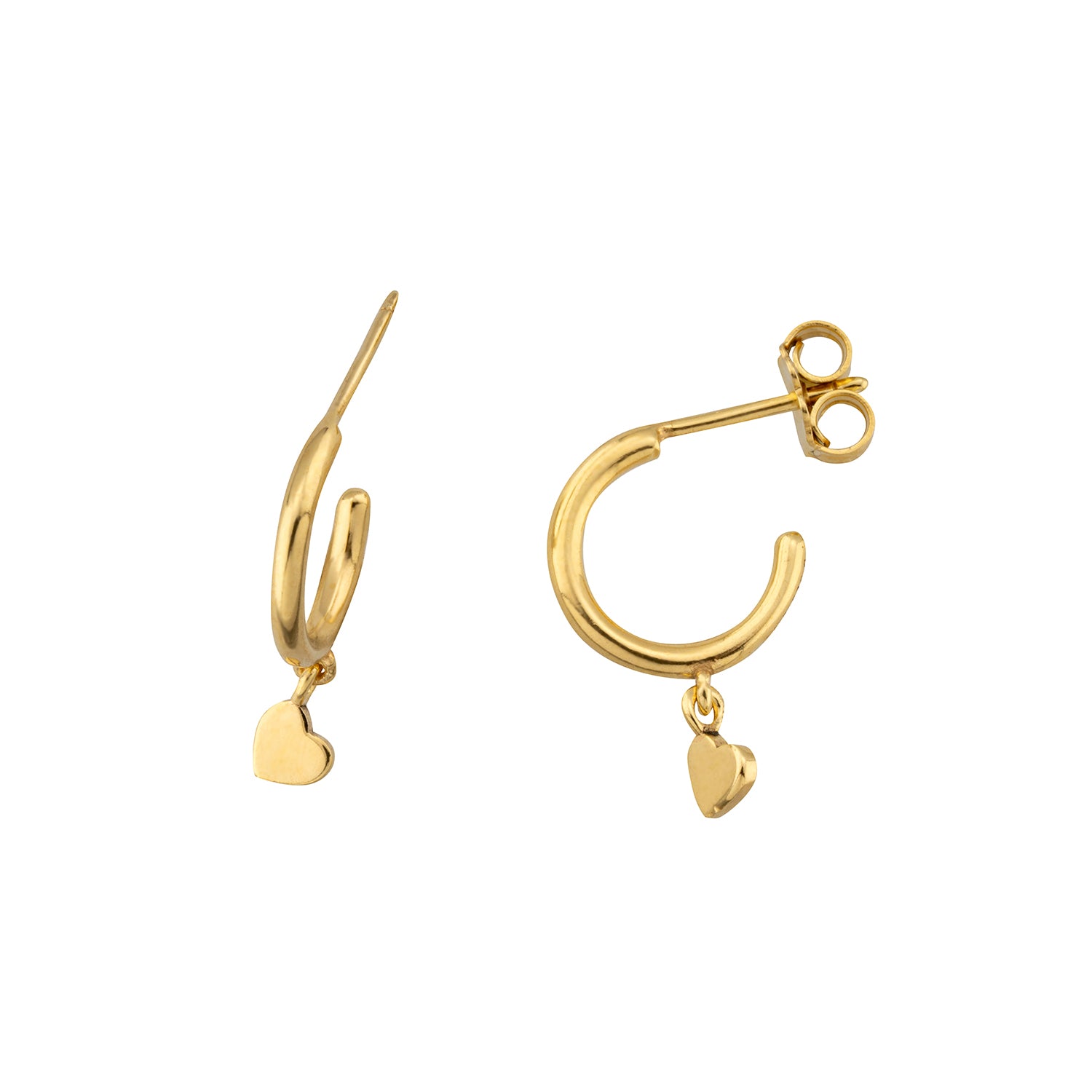 heart hoop earrings