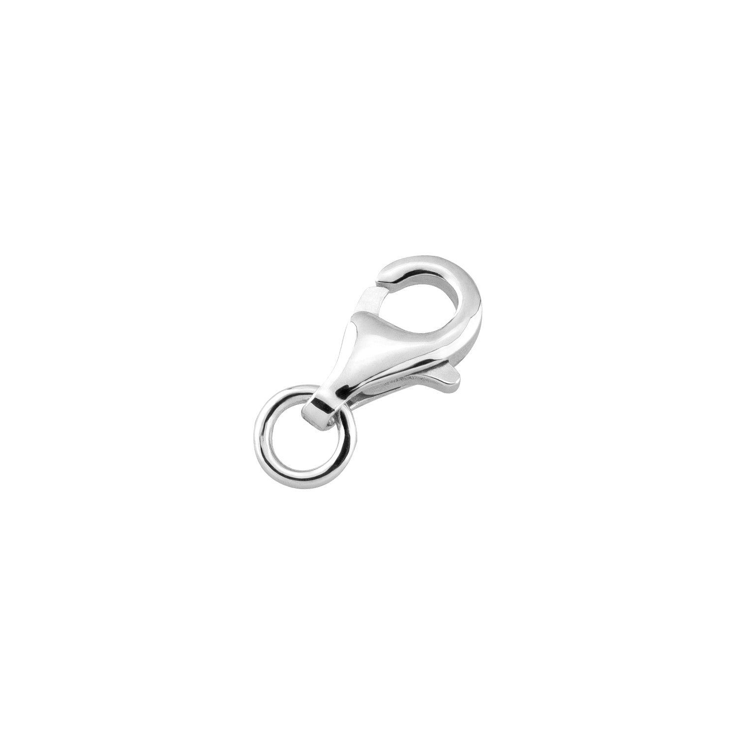 Karabiner rund 925/- Silber rhodiniert