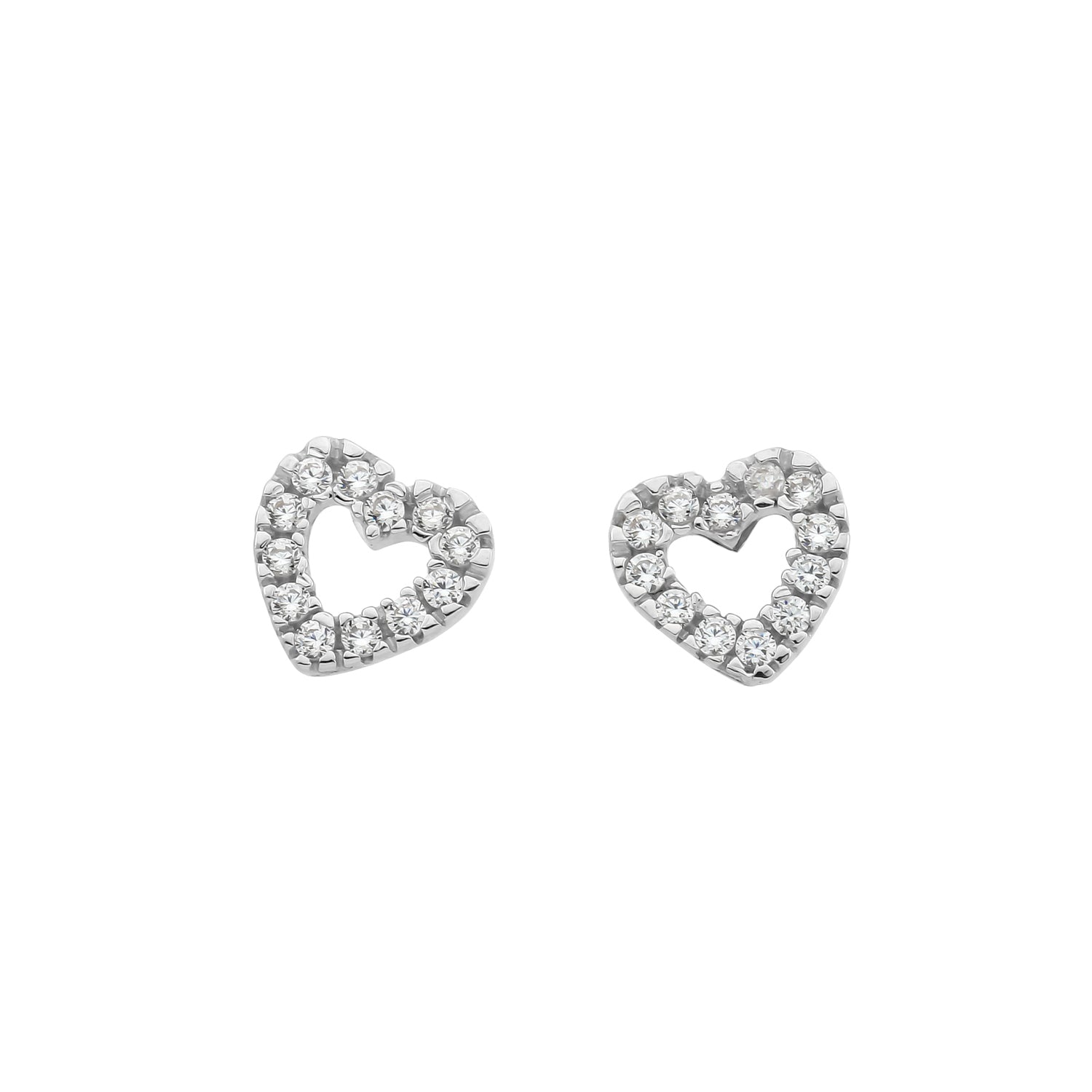 Heart stud earrings