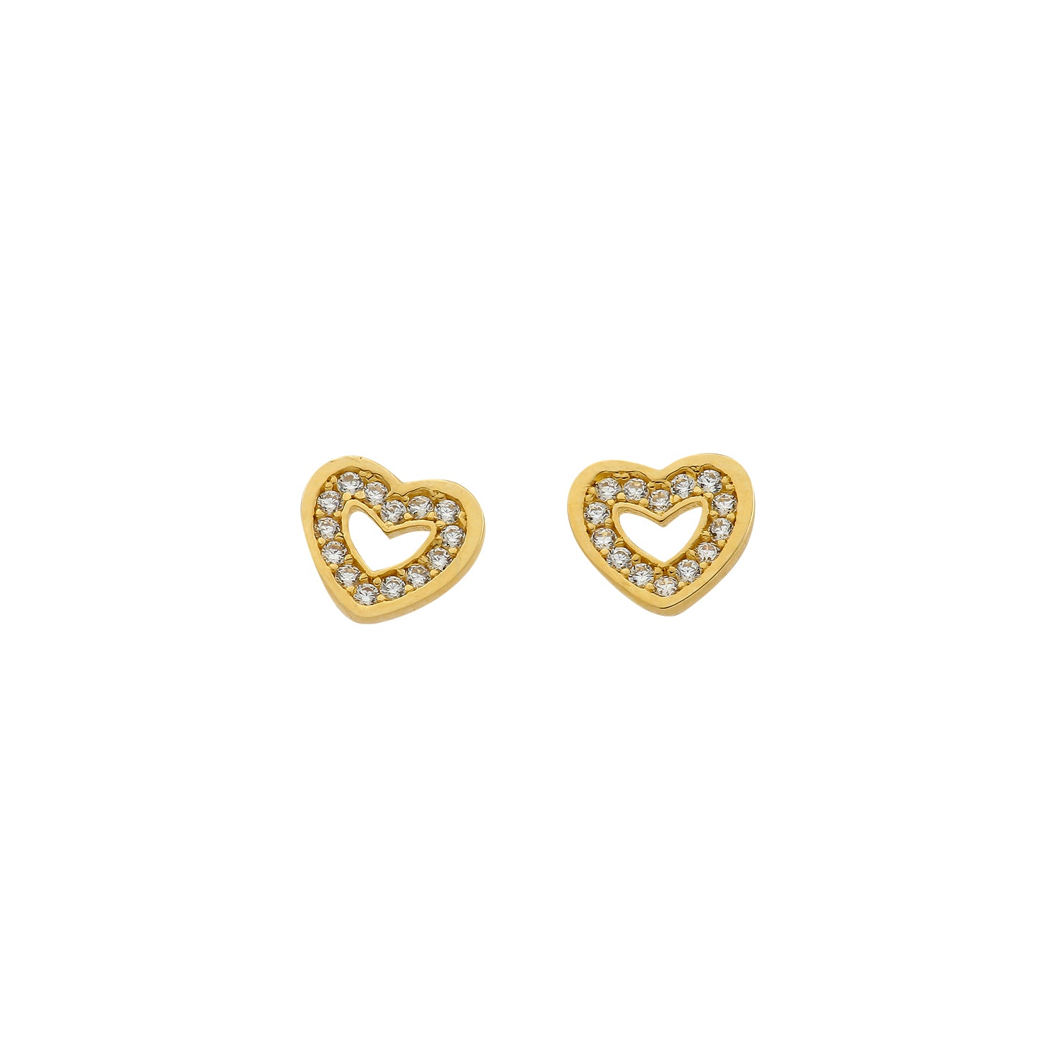 Heart stud earrings
