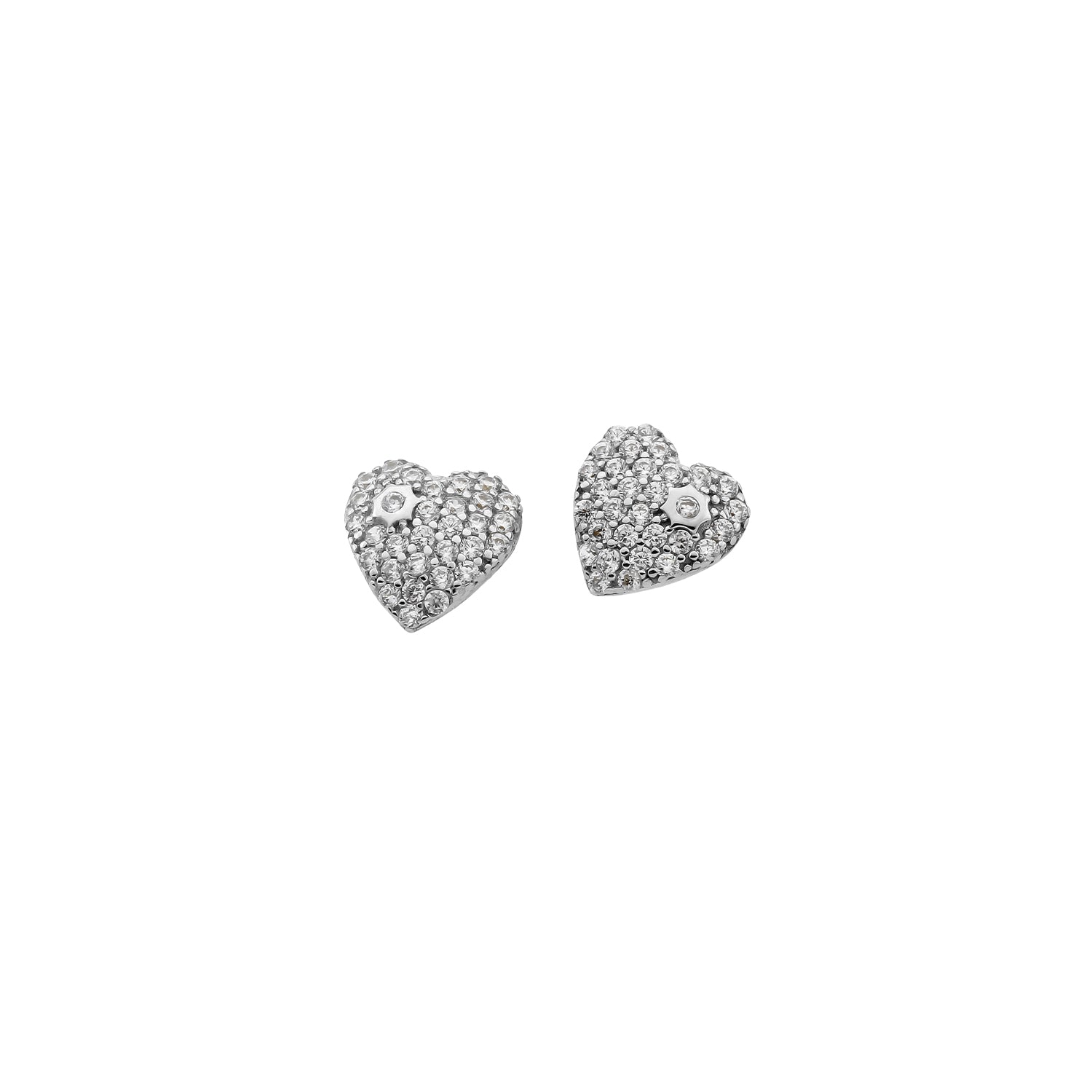 Heart stud earrings