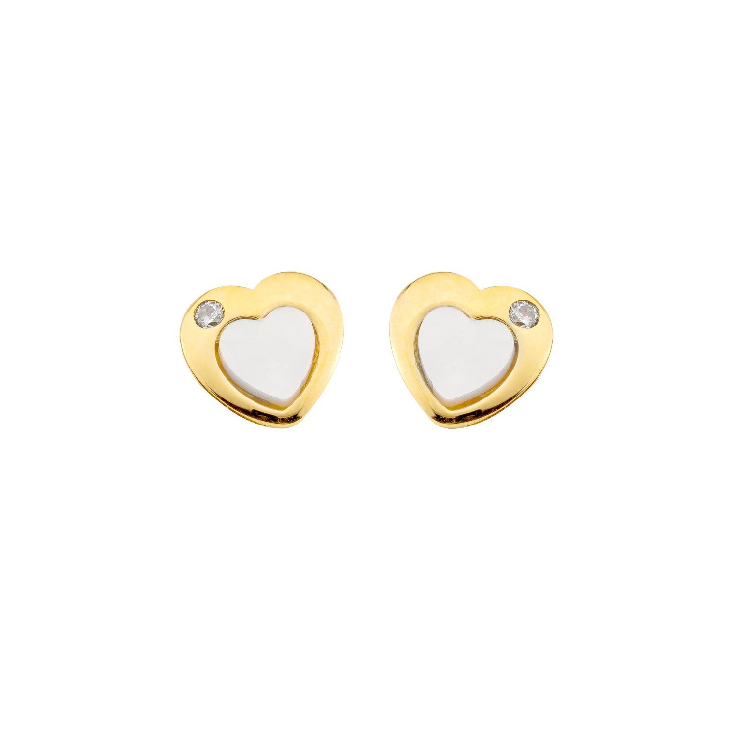 Heart stud earrings