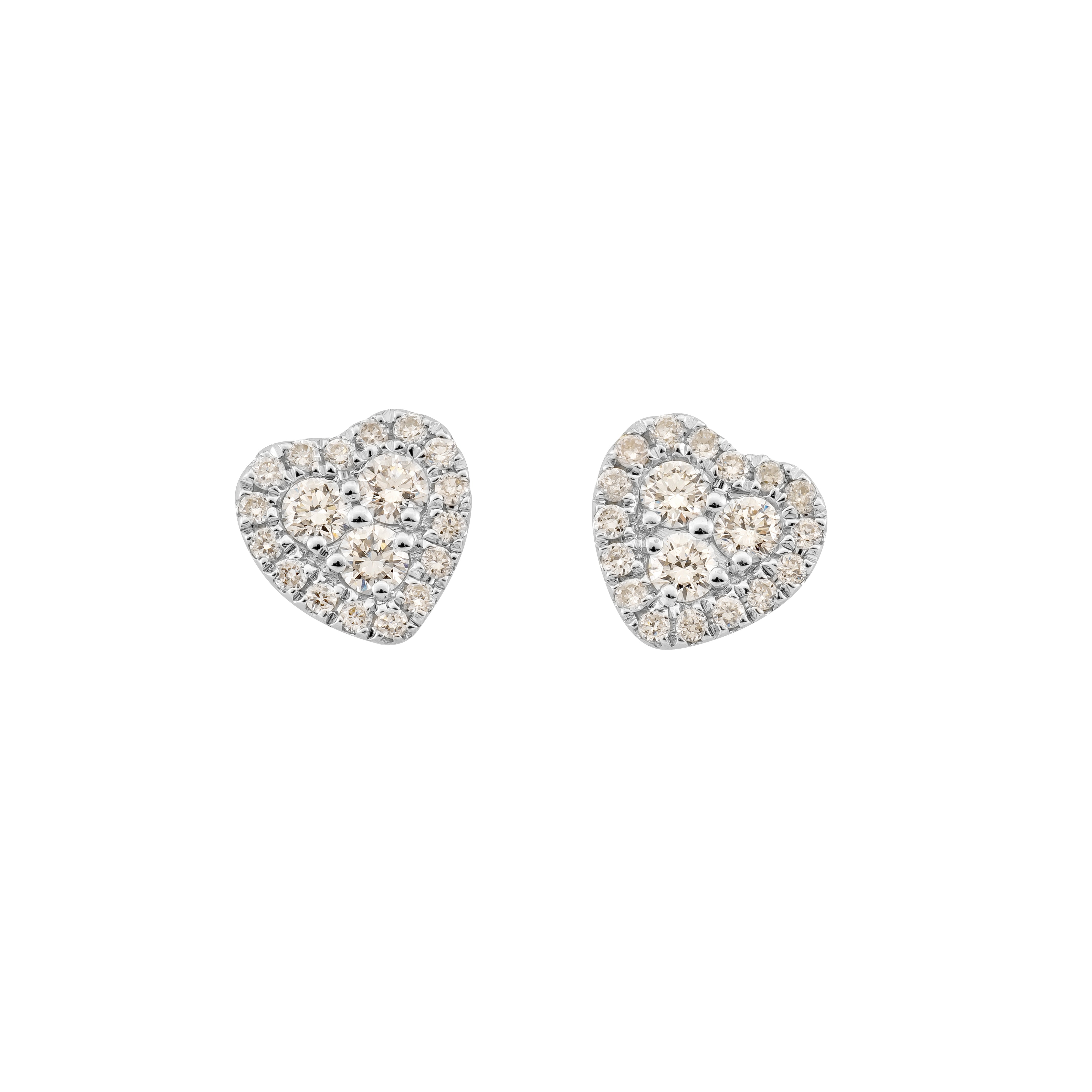 Heart stud earrings