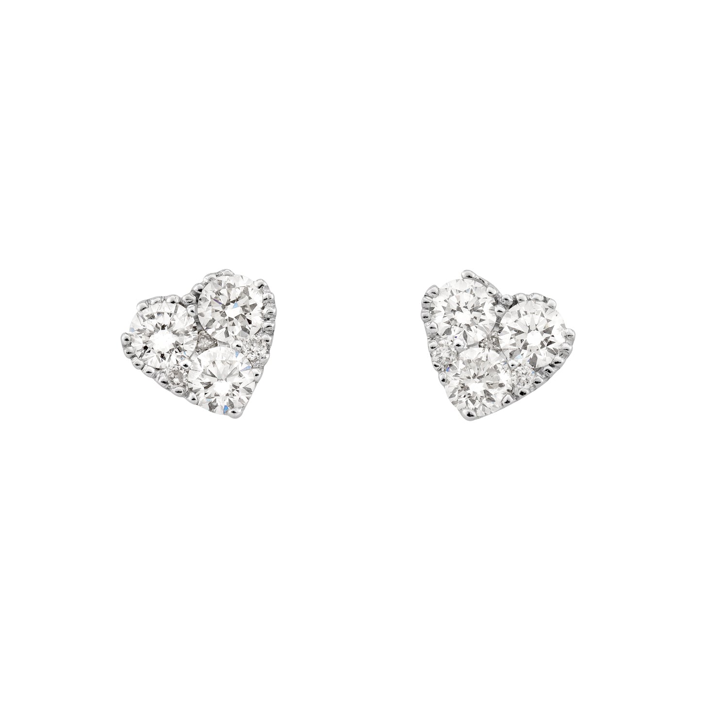 Heart stud earrings