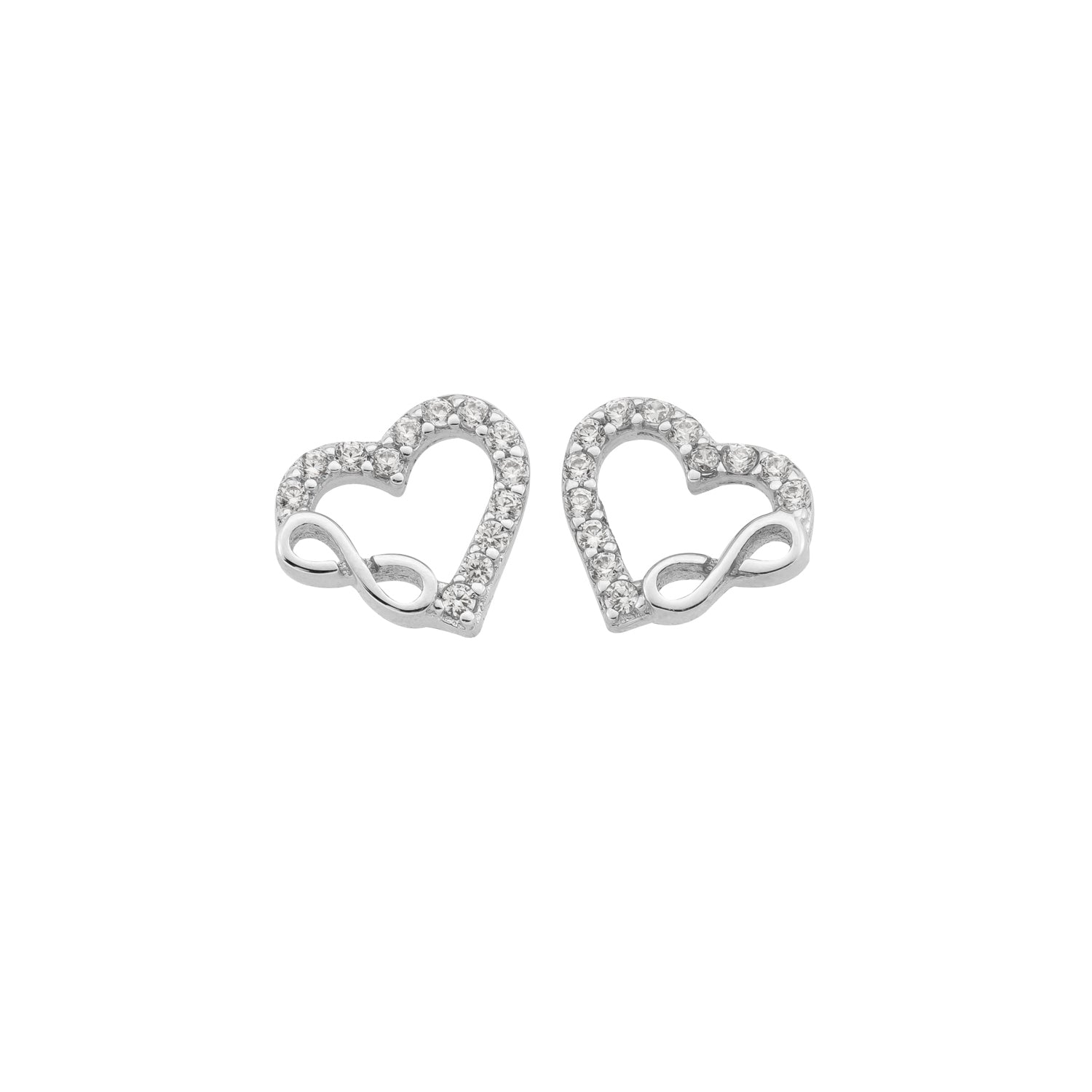 Heart stud earrings