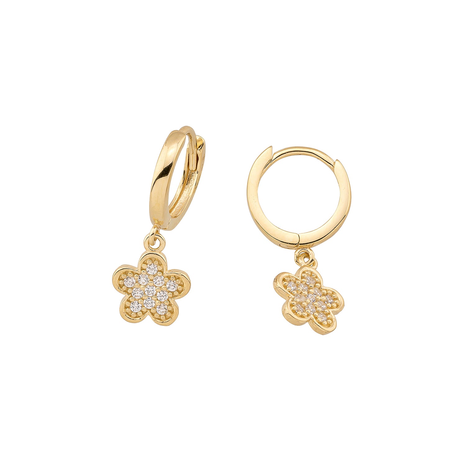 Hoop earrings flower