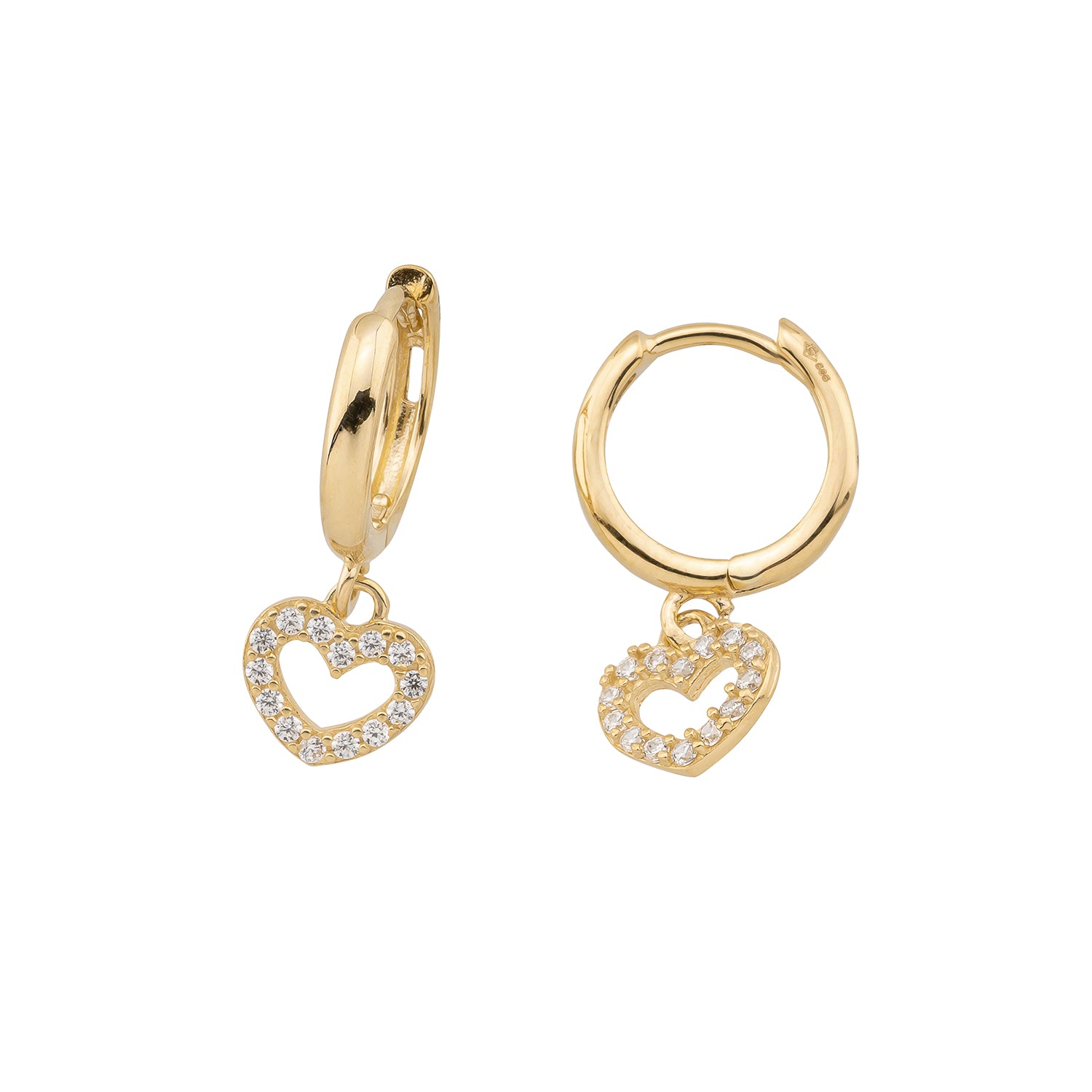 Hoop earrings heart