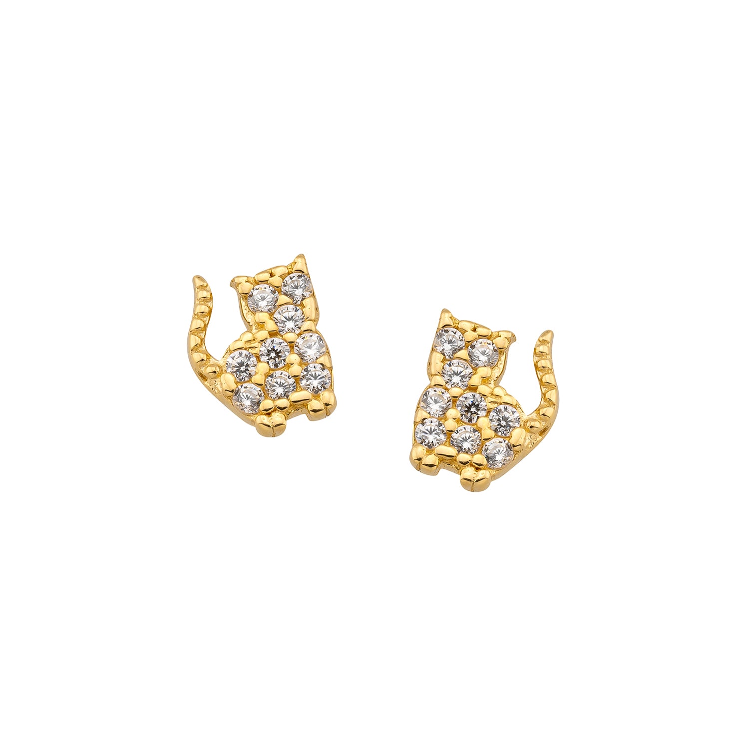 Cat stud earrings