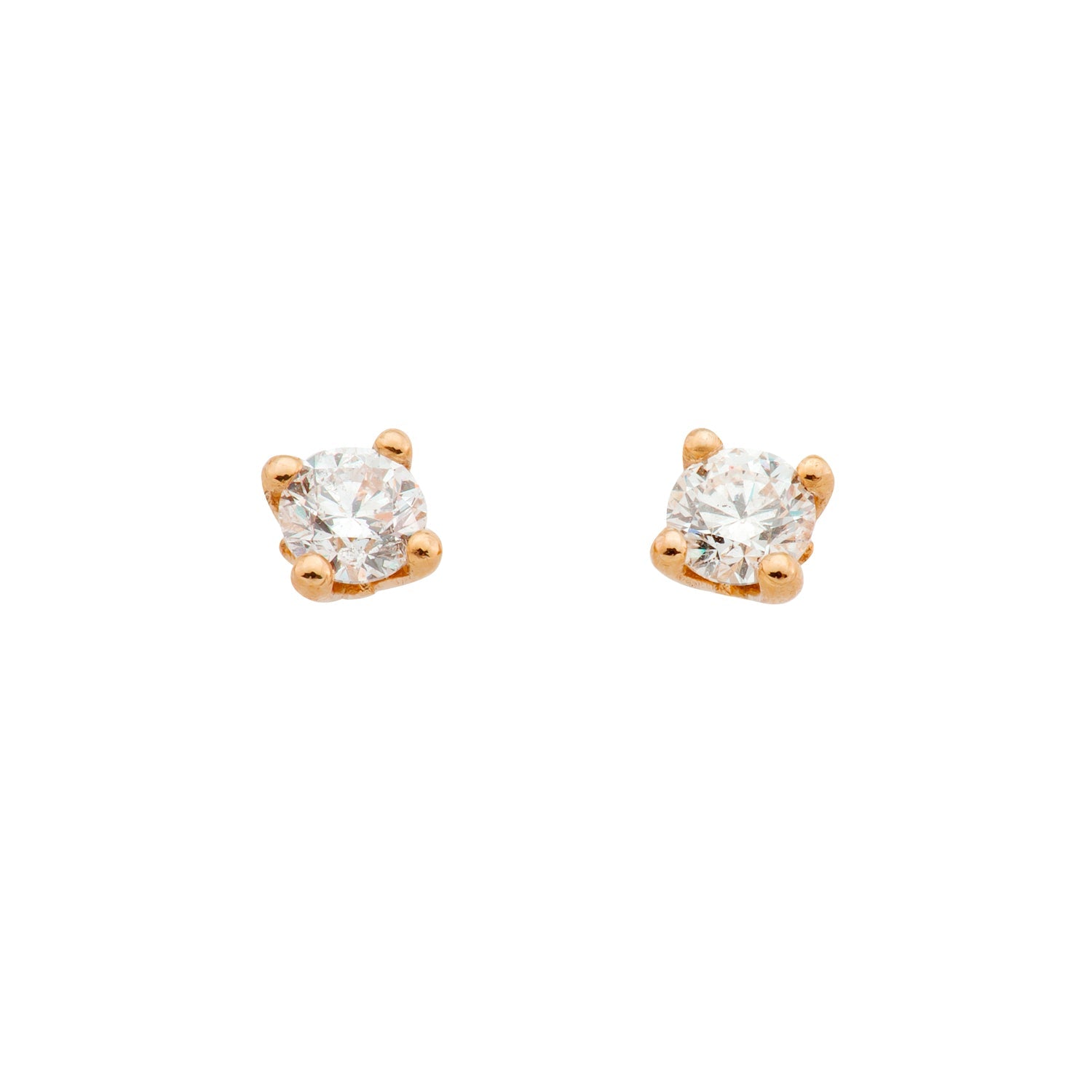 Ohrstecker Terry in Rotgold 14 Karat (585) mit Lab-Grown-Diamant