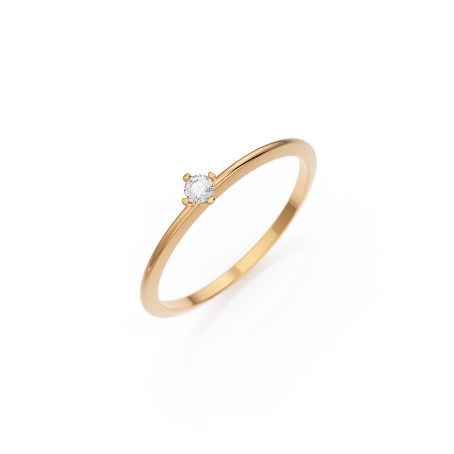 Verlobungsring Terry in Roségold 18 Karat (750) mit 0,05 ct Brillant