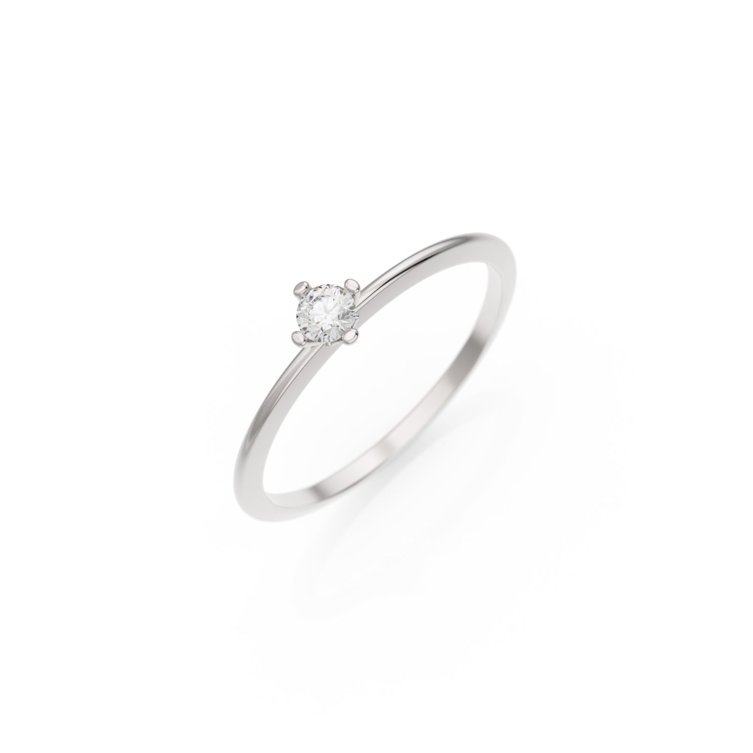Verlobungsring Terry in Platin (950) mit 0,10 ct Brillant