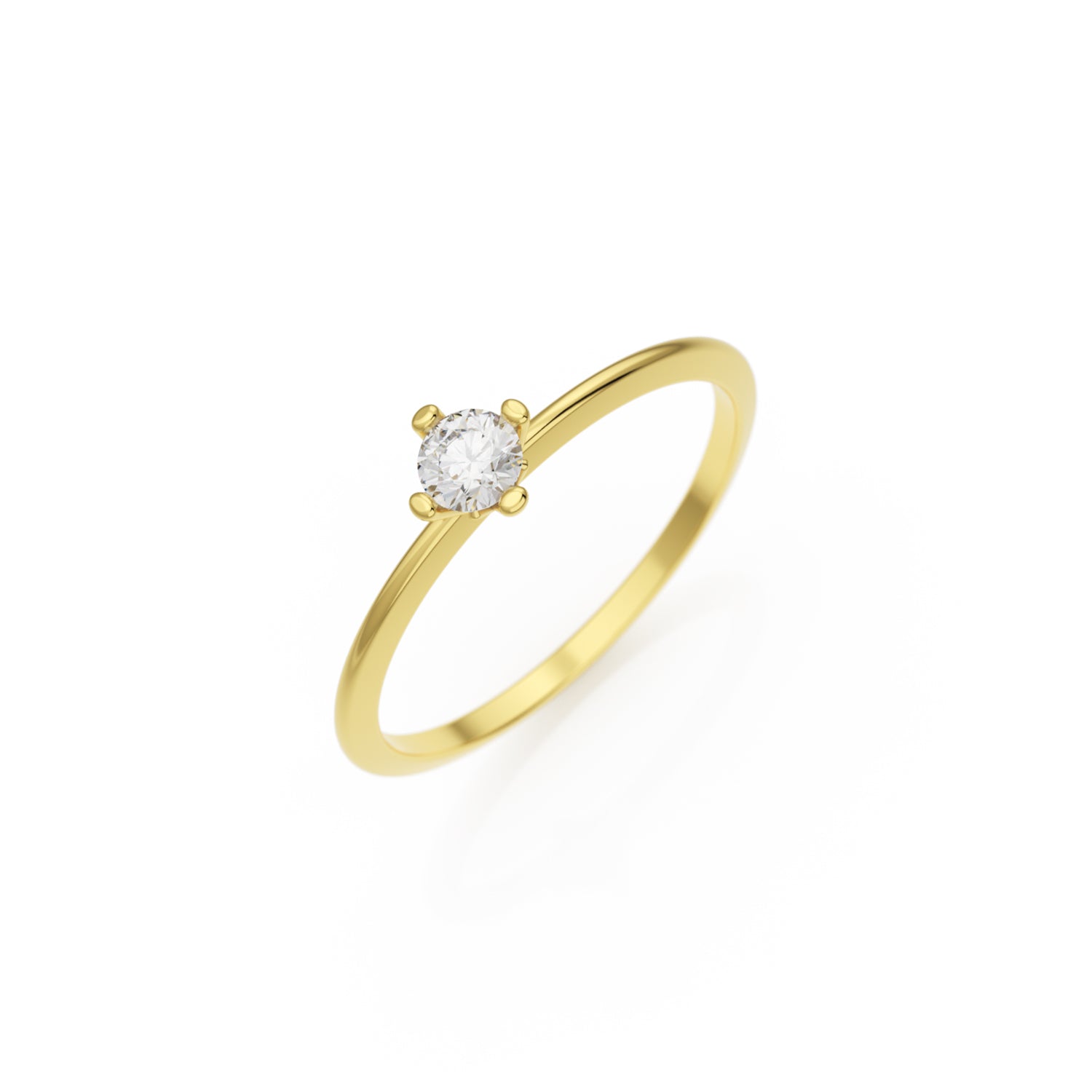 Verlobungsring Terry in Gelbgold 18 Karat (750) mit 0,15 ct Brillant