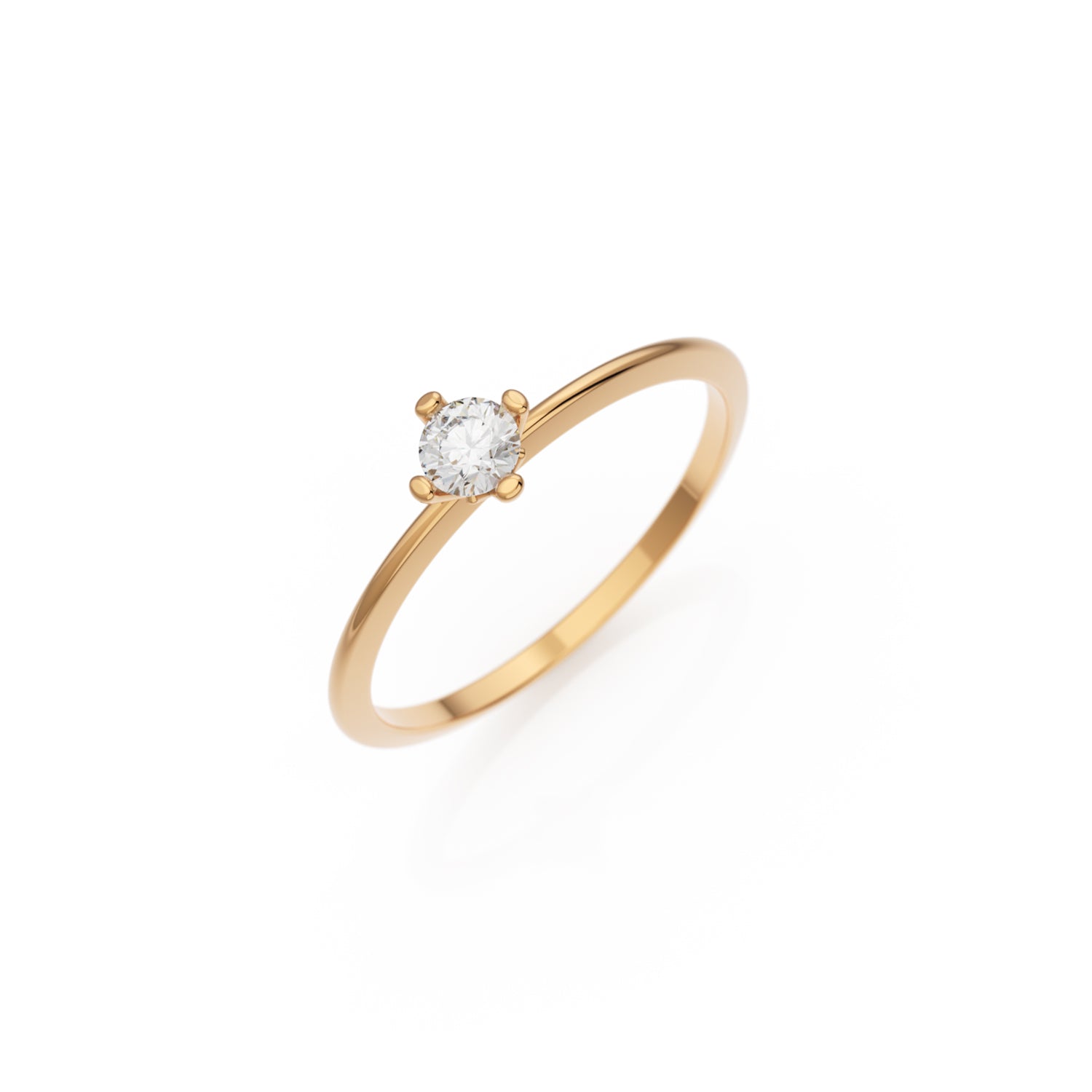 Verlobungsring Terry in Roségold 14 Karat (585) mit 0,15 ct Brillant