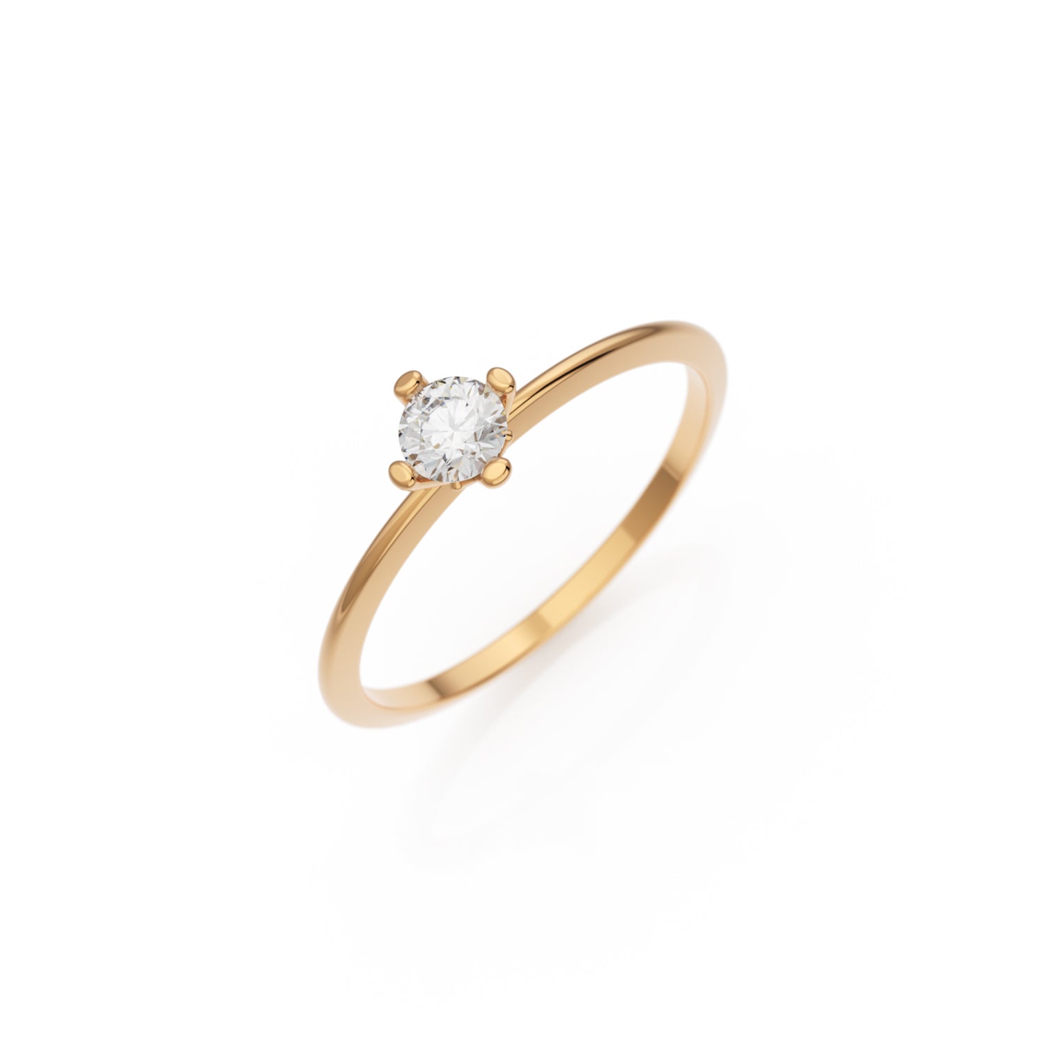Verlobungsring Terry in Roségold 14 Karat (585) mit 0,20 ct Brillant
