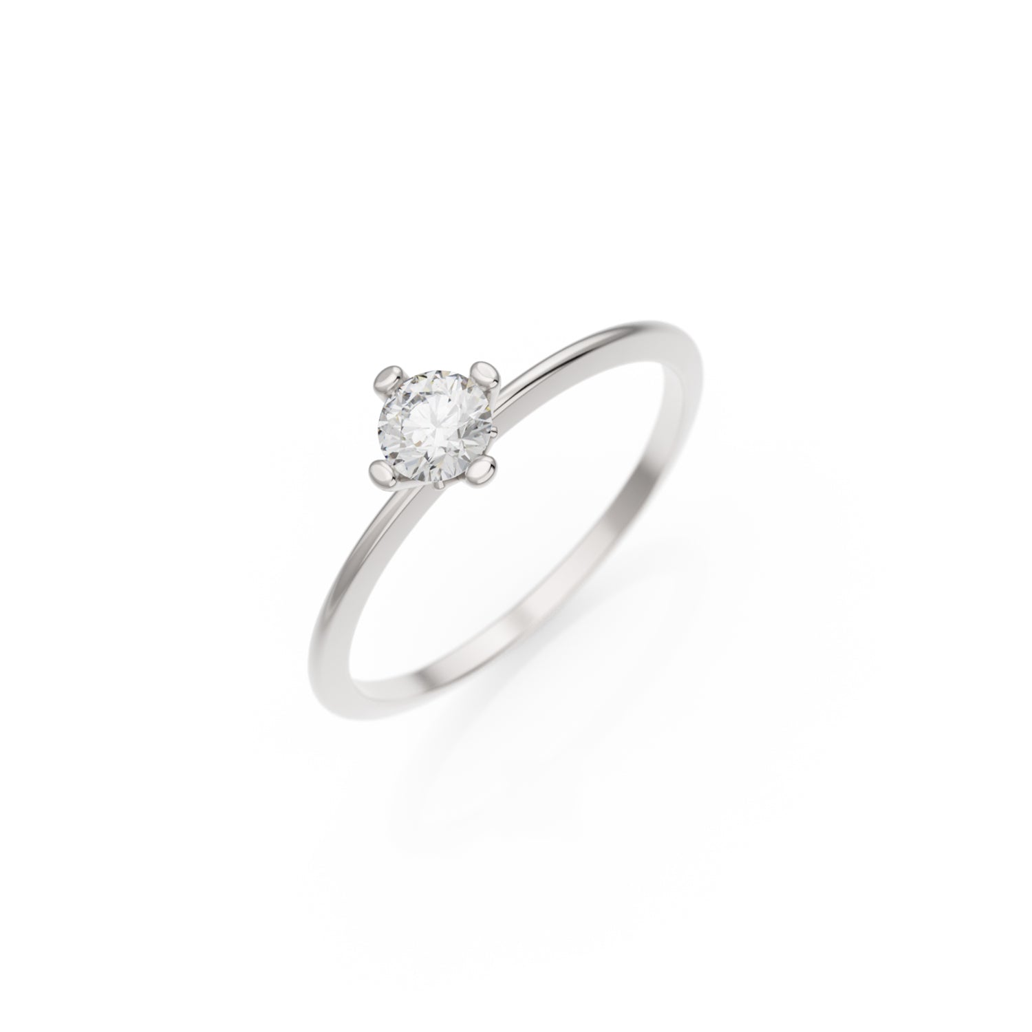 Verlobungsring Terry in Weißgold 18 Karat (750) mit 0,25 ct Brillant