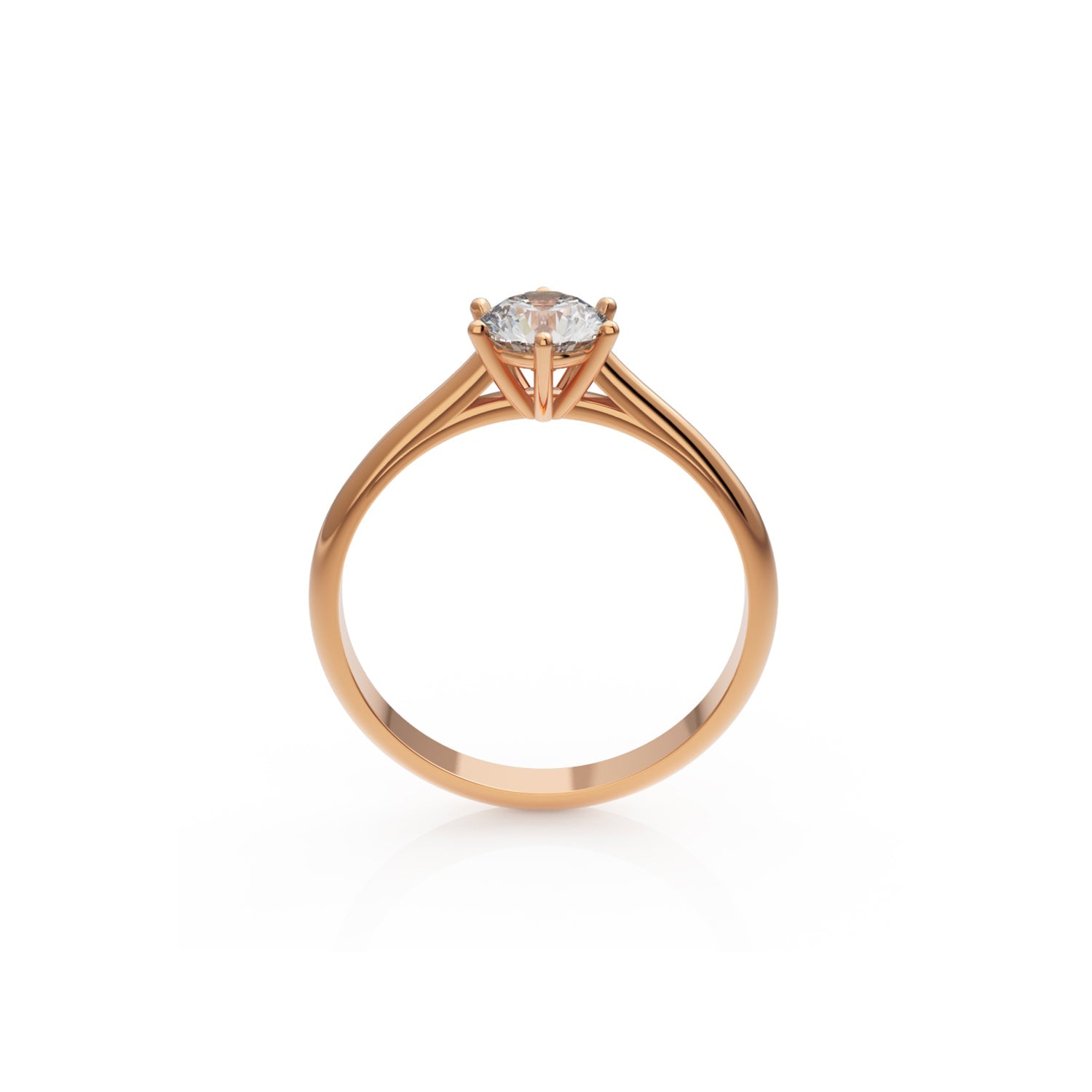 Verlobungsring Merdia in Roségold 14 Karat (585) mit Lab-Grown-Diamant