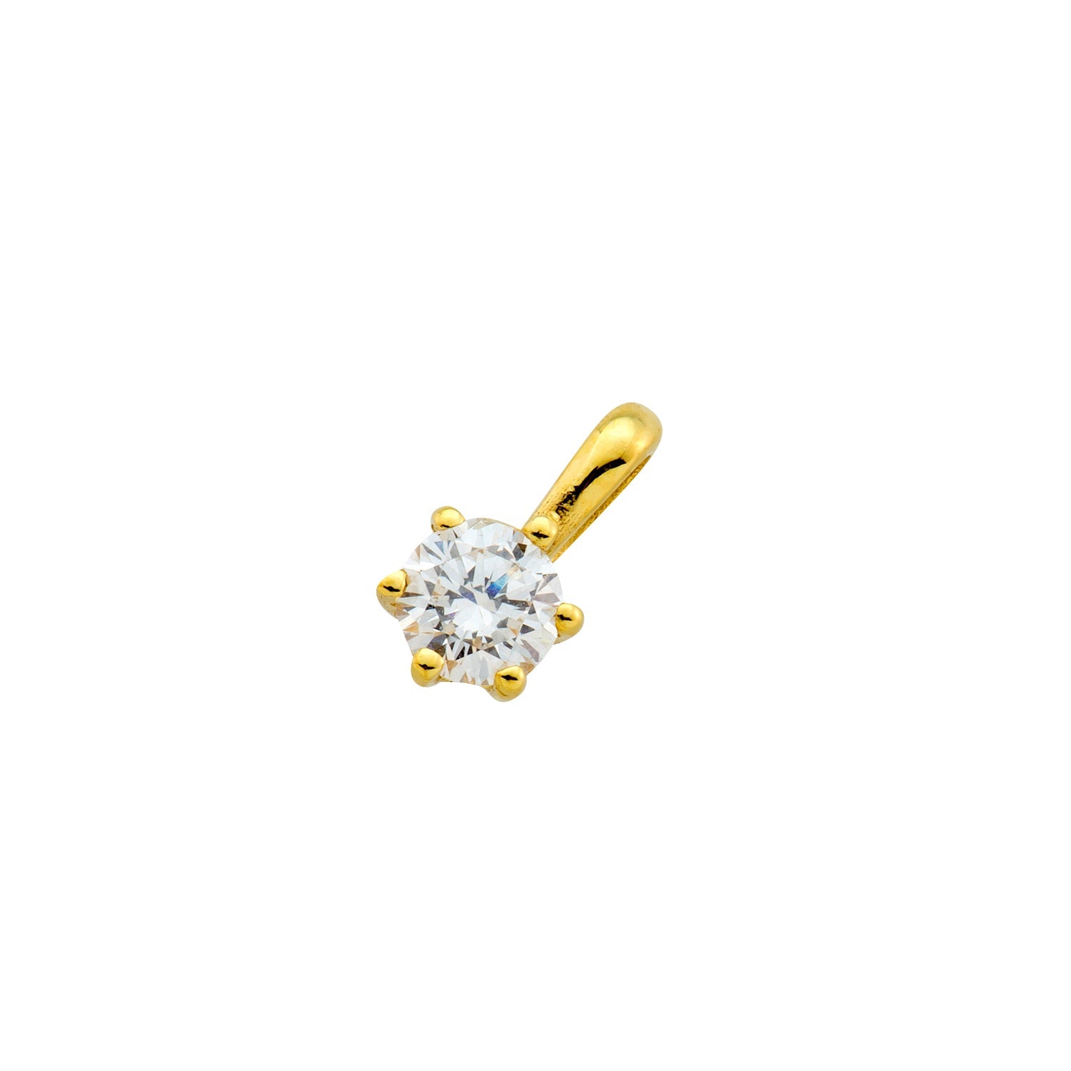 Anhänger Merdia in Gelbgold 14 Karat (585) mit Lab-Grown-Diamant
