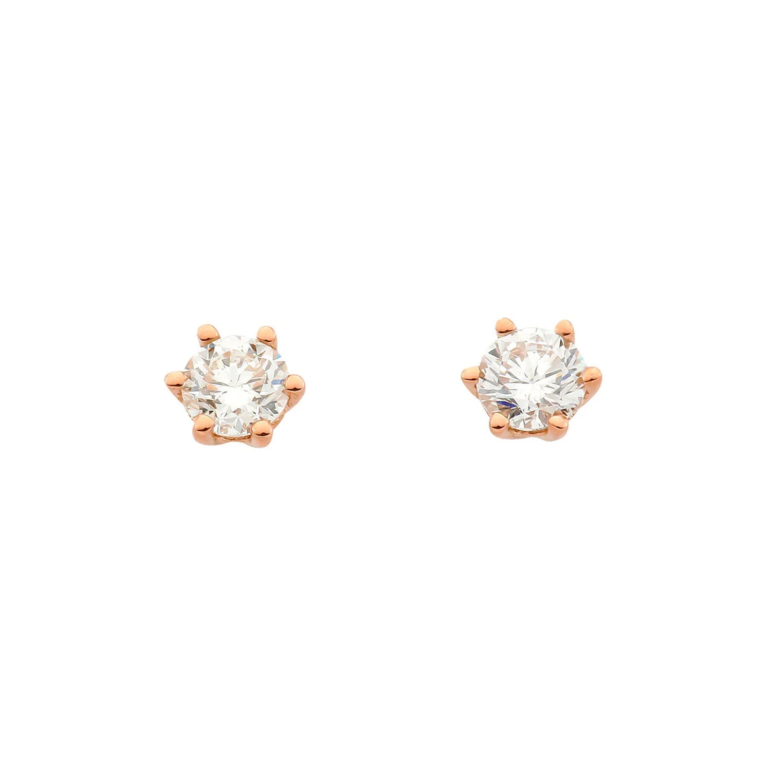 Ohrstecker Merdia in Rotgold 14 Karat (585) mit Lab-Grown-Diamant