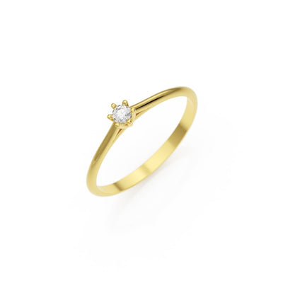 Verlobungsring Merdia H/SI – Gelbgold 14 Karat (585)