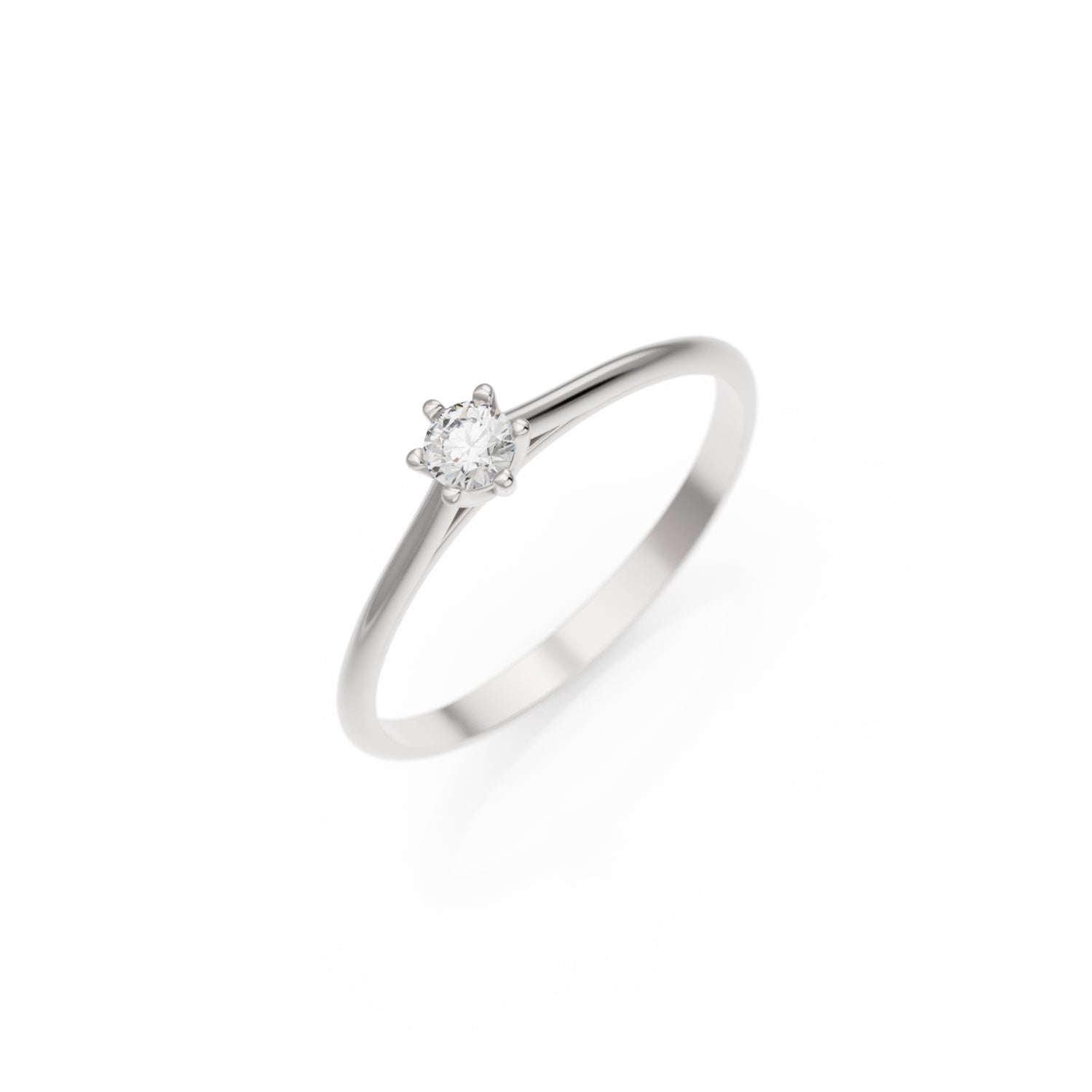 Verlobungsring Merdia in Platin (950) mit 0,10 ct Brillant