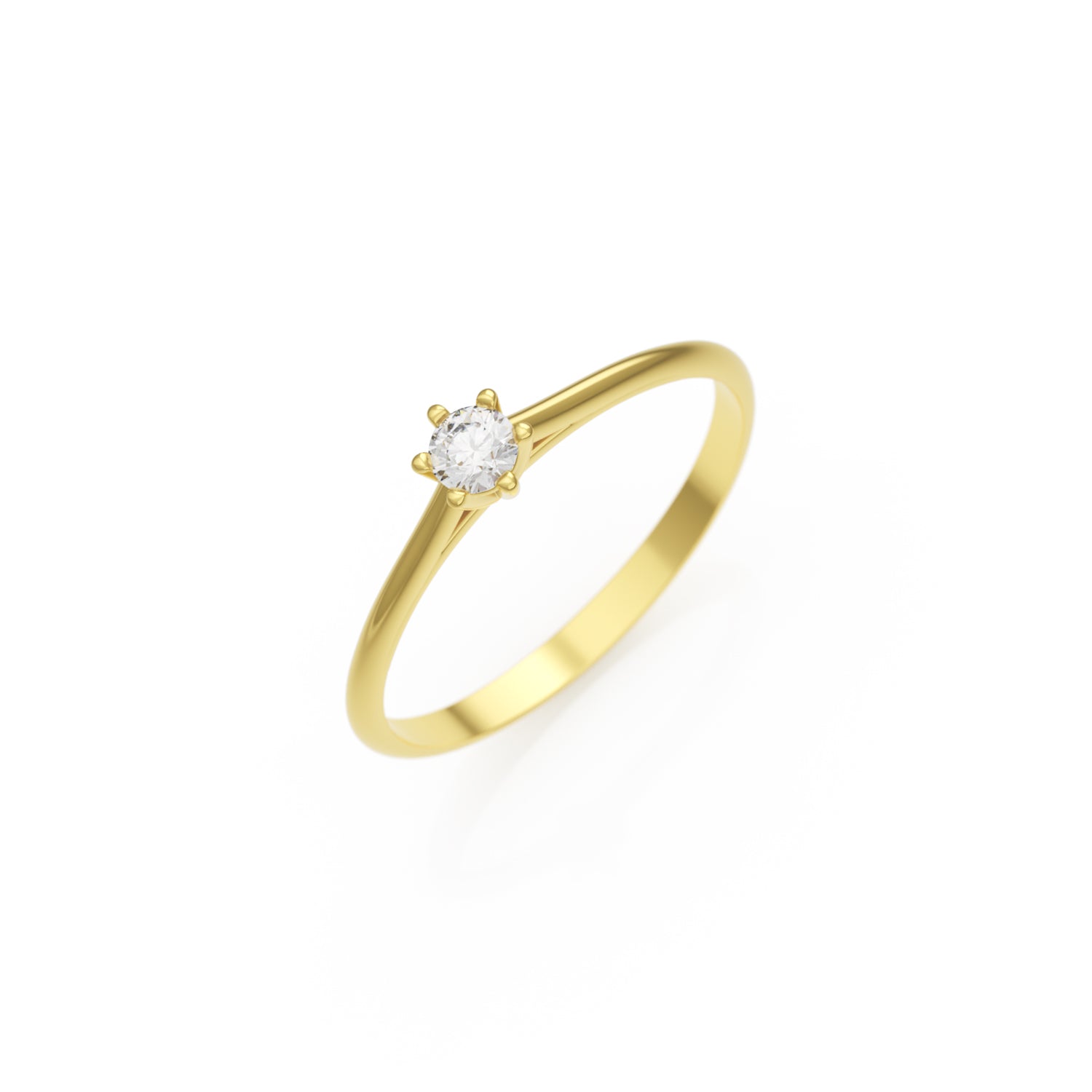 Verlobungsring Merdia in Gelbgold 14 Karat (585) mit Lab-Grown-Diamant