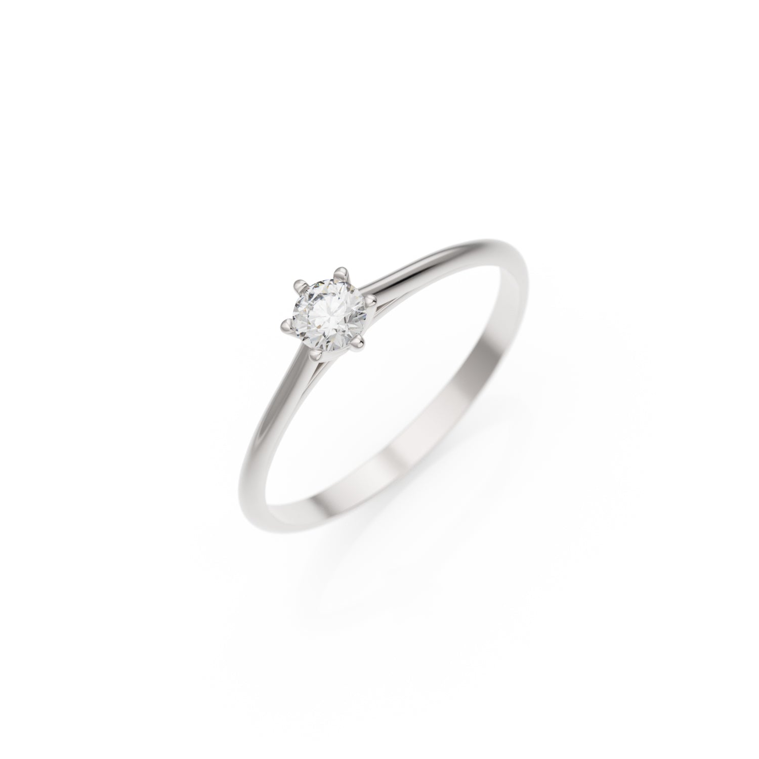 Verlobungsring Merdia in Weißgold 18 Karat (750) mit Lab-Grown-Diamant