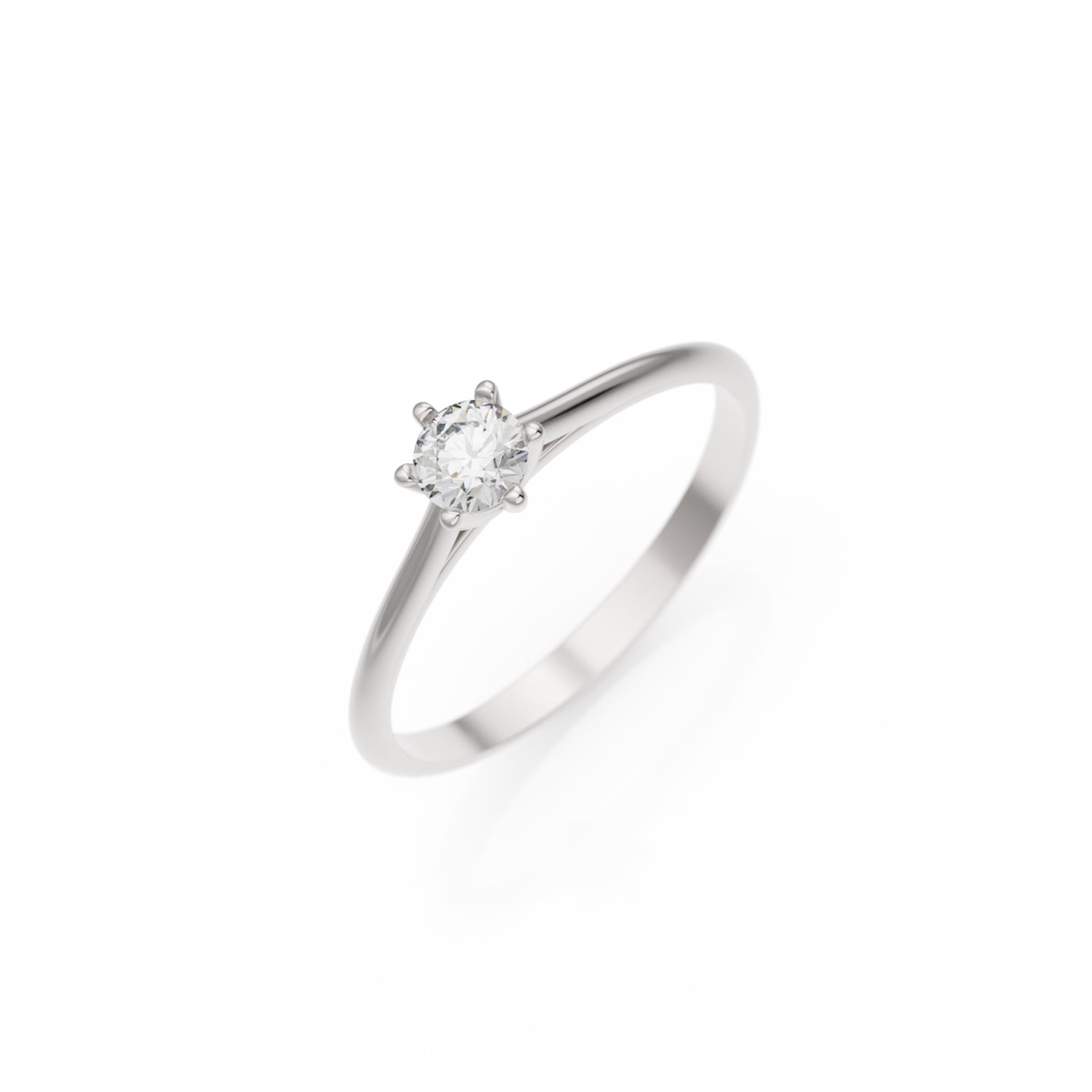 Verlobungsring Merdia in Weißgold 18 Karat (750) mit 0,20 ct Brillant