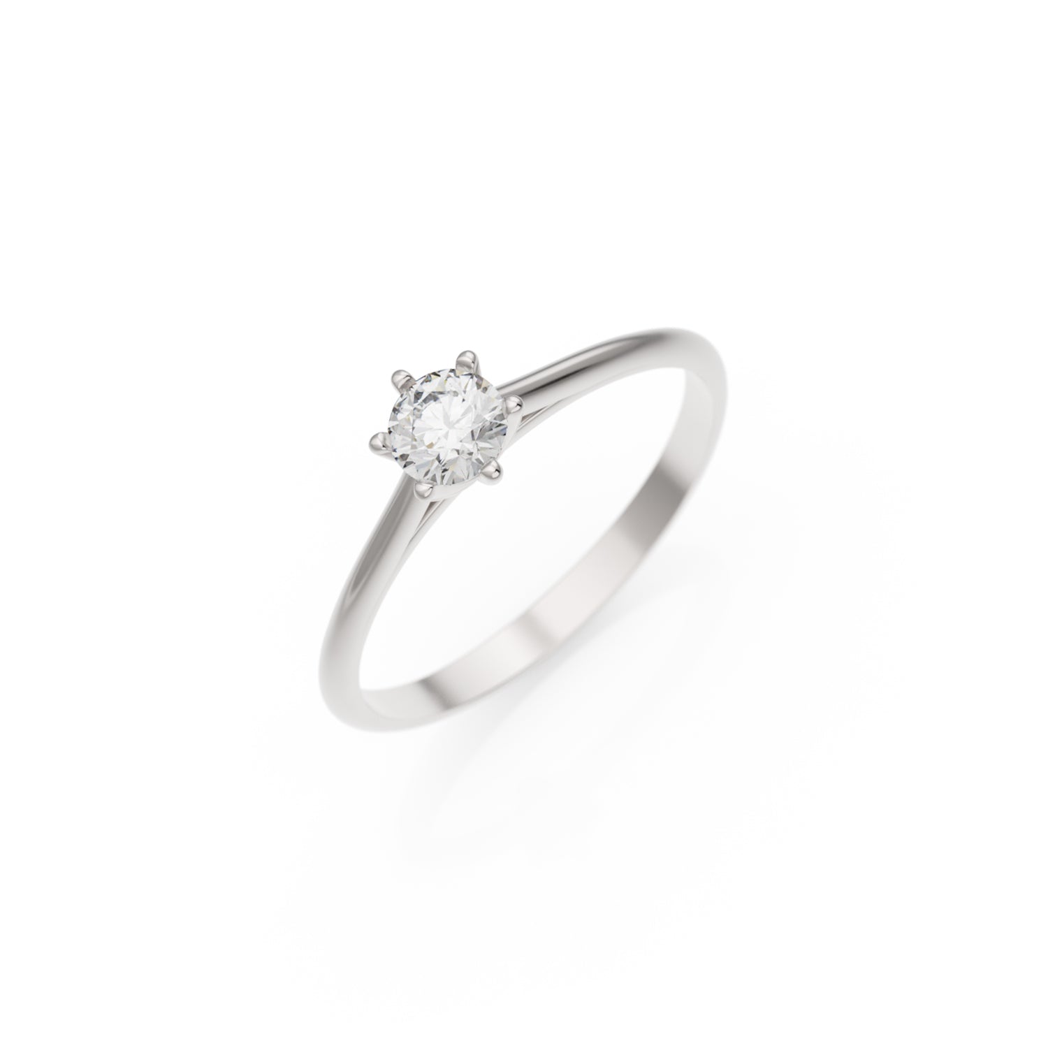 Verlobungsring Merdia in Weißgold 18 Karat (750) mit 0,25 ct Brillant