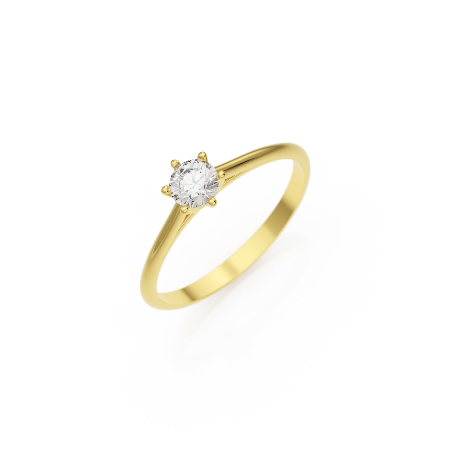 Verlobungsring Merdia in Gelbgold 18 Karat (750) mit 0,25 ct Brillant