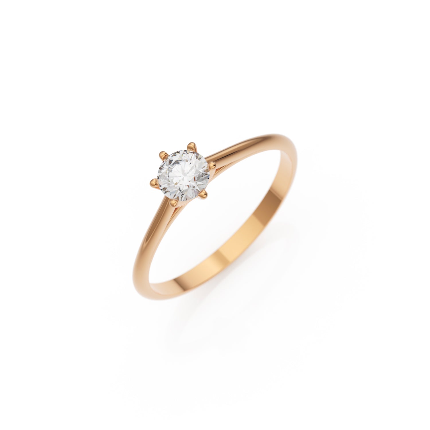 Verlobungsring Merdia in Roségold 18 Karat (750) mit 0,30 ct Brillant