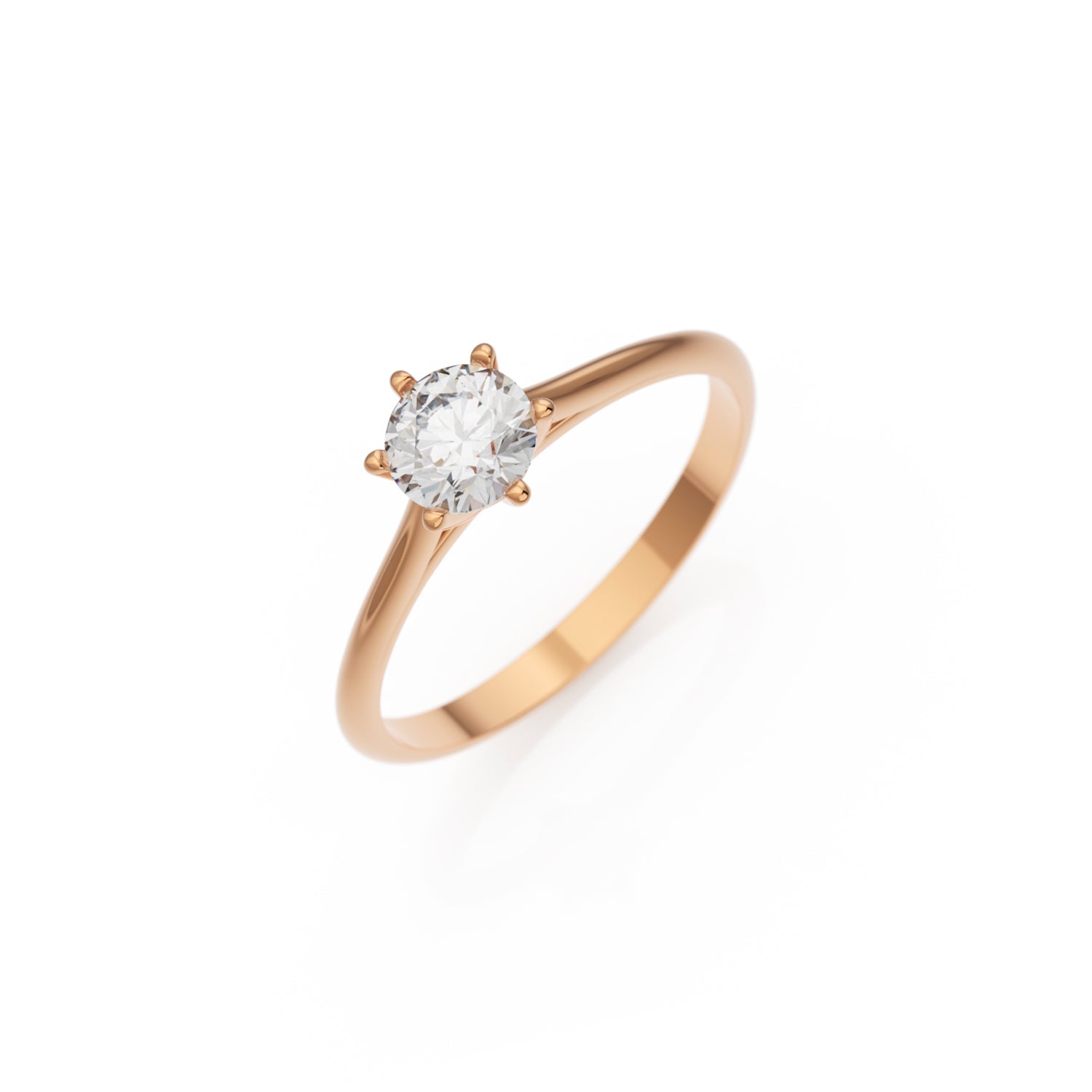 Verlobungsring Merdia in Roségold 18 Karat (750) mit 0,40 ct Brillant