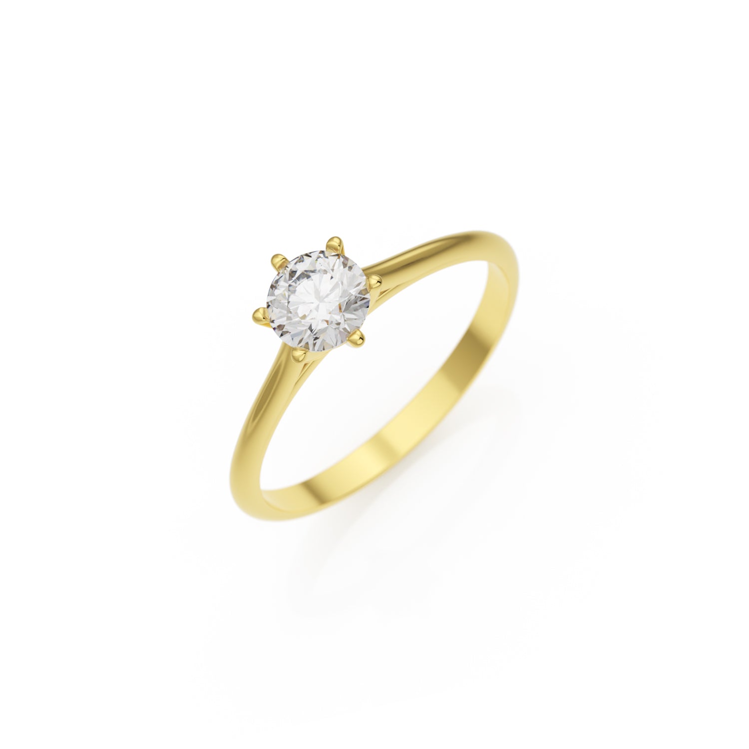 Verlobungsring Merdia in Gelbgold 18 Karat (750) mit 0,40 ct Brillant