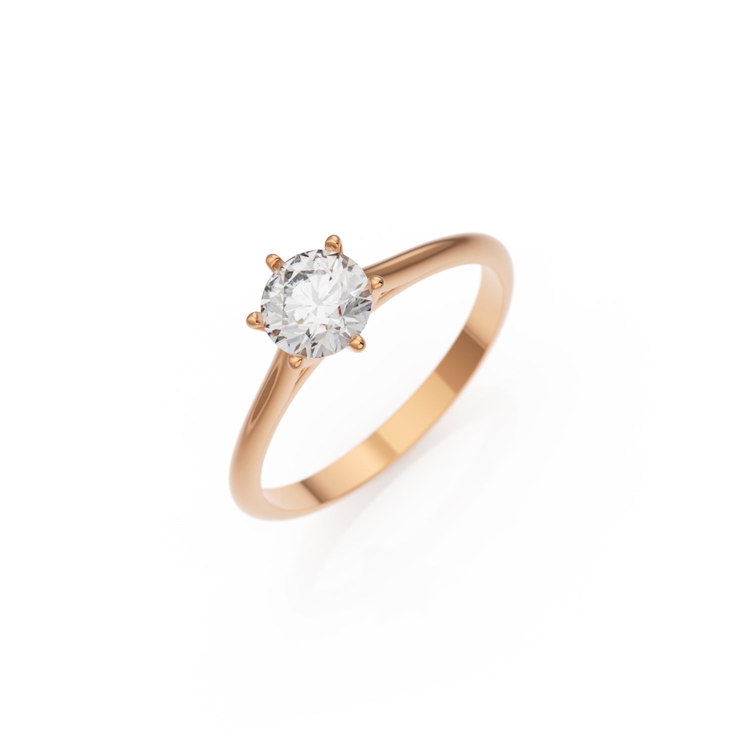Verlobungsring Merdia in Roségold 18 Karat (750) mit 0,60 ct Brillant