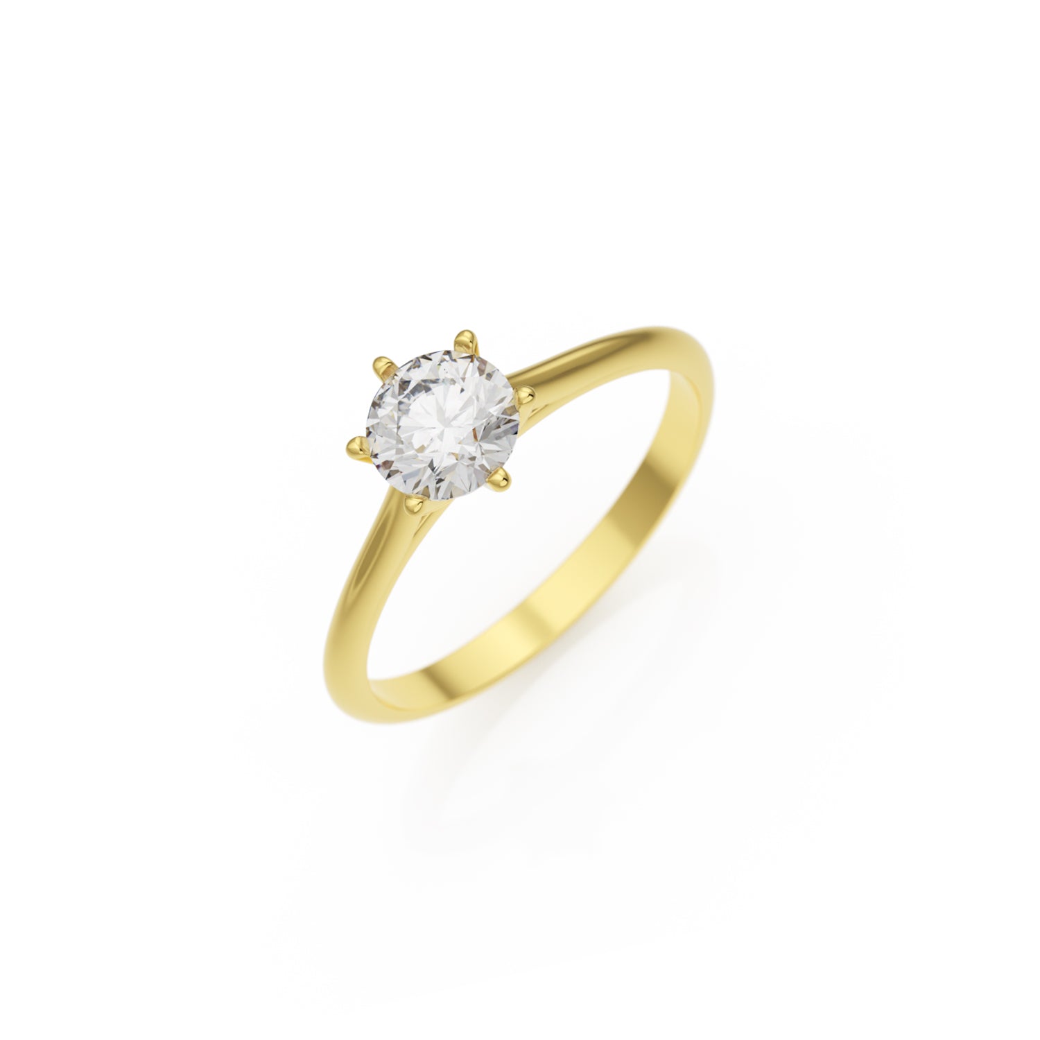 Verlobungsring Merdia in Gelbgold 18 Karat (750) mit 0,60 ct Brillant
