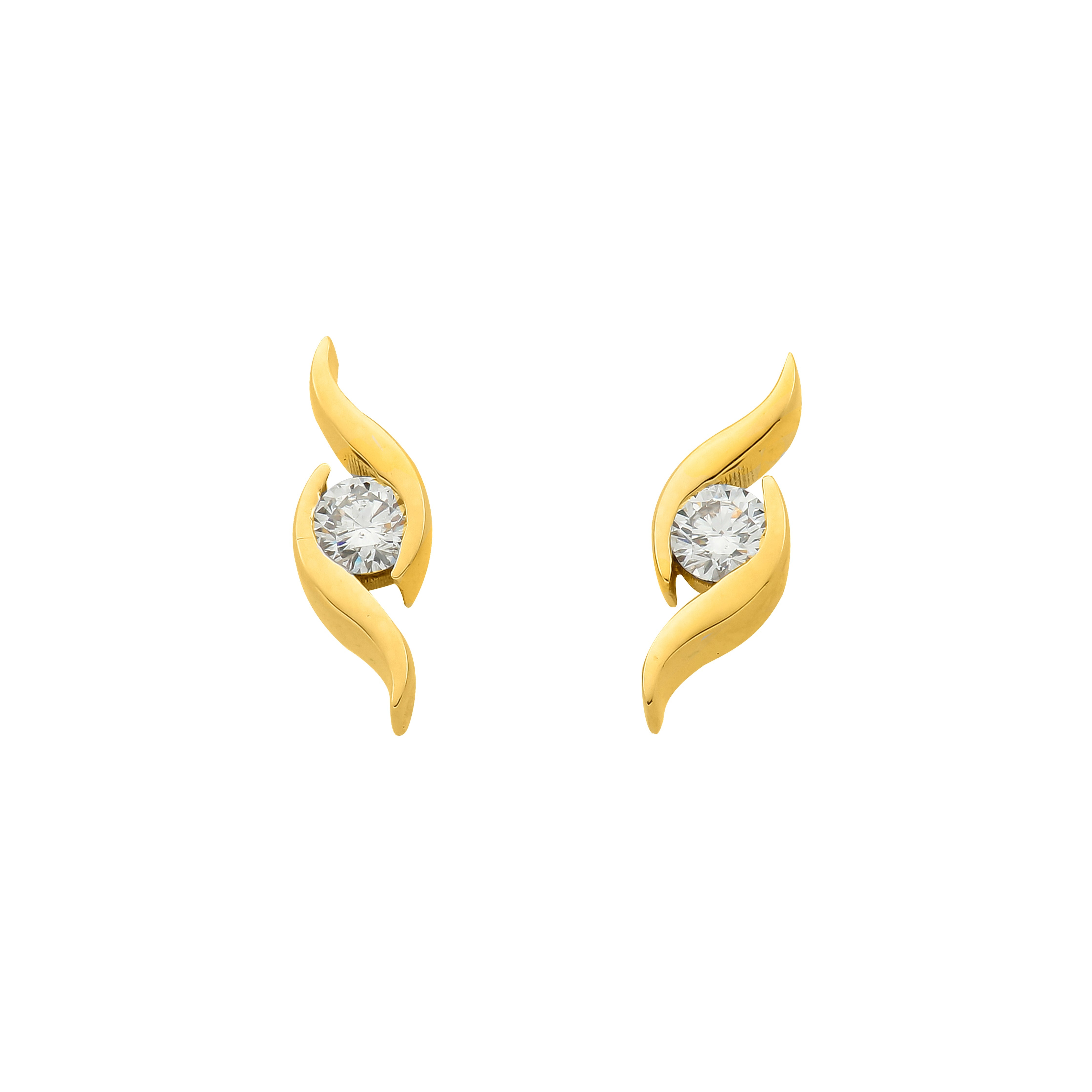 Ohrstecker Summertime in Gelbgold 14 Karat (585) mit Lab-Grown-Diamant