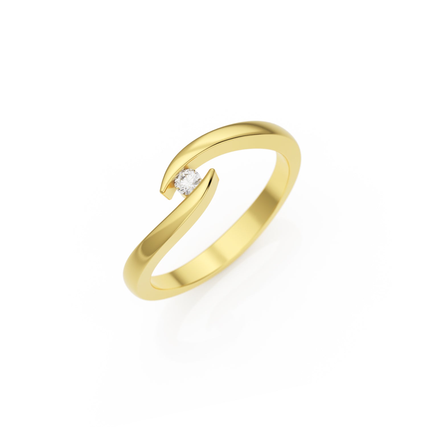 Verlobungsring Summertime in Gelbgold 18 Karat (750) mit 0,05 ct Brillant