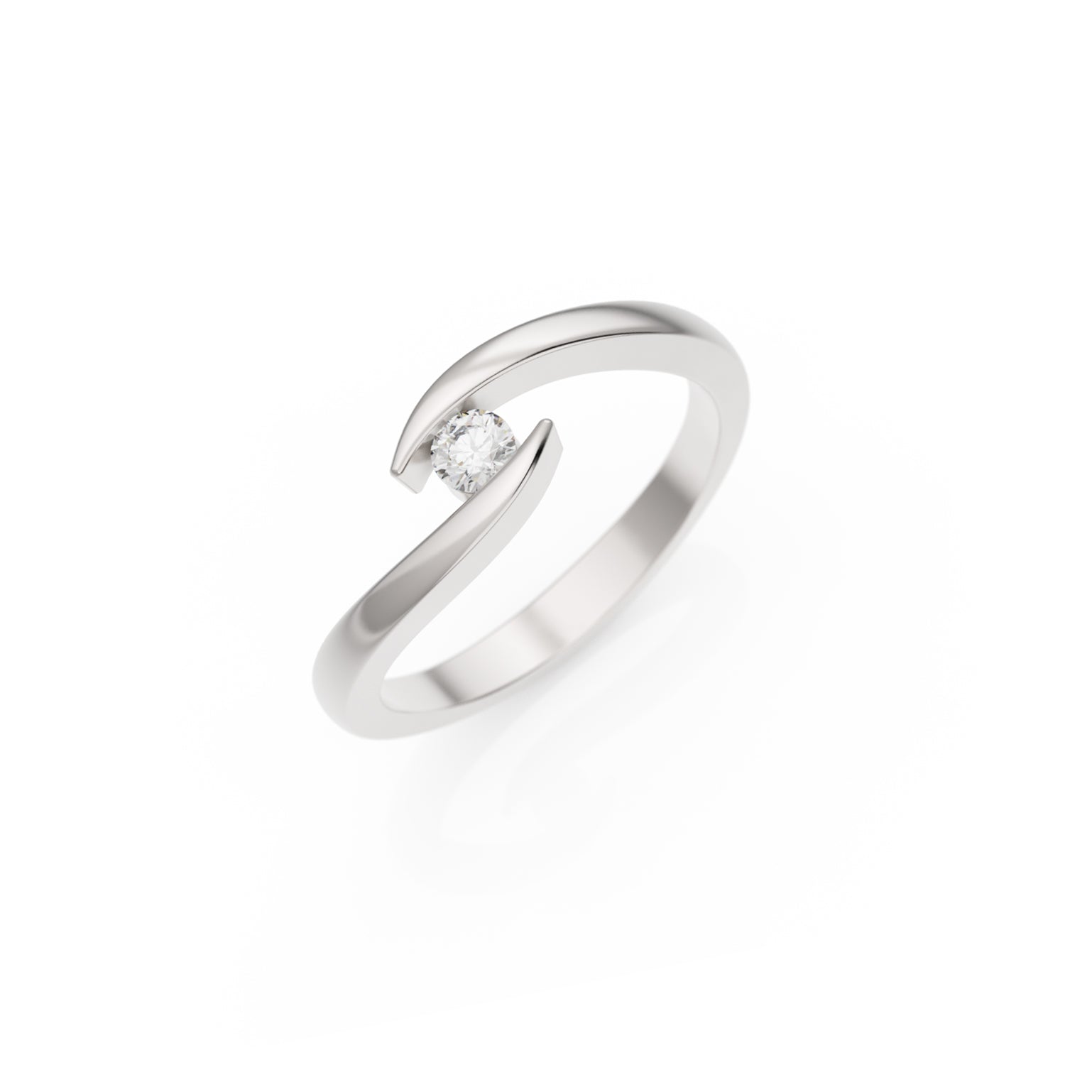 Verlobungsring Summertime in Weißgold 14 Karat (585) mit 0,10 ct Brillant