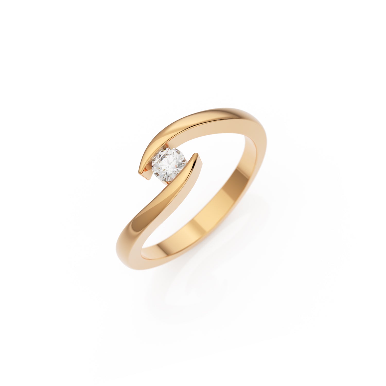 Verlobungsring Summertime in Roségold 18 Karat (750) mit 0,15 ct Brillant