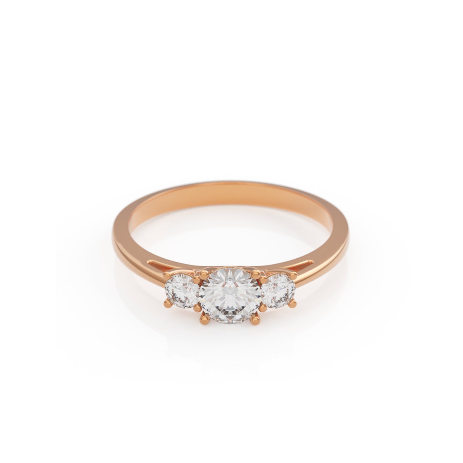 Verlobungsring Trilogy in Roségold 14 Karat (585) mit Lab-Grown-Diamant