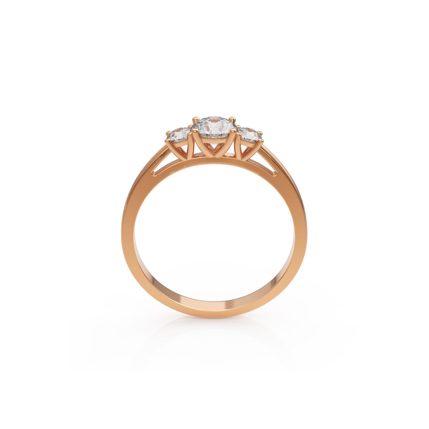 Verlobungsring Trilogy in Roségold 14 Karat (585) mit Lab-Grown-Diamant