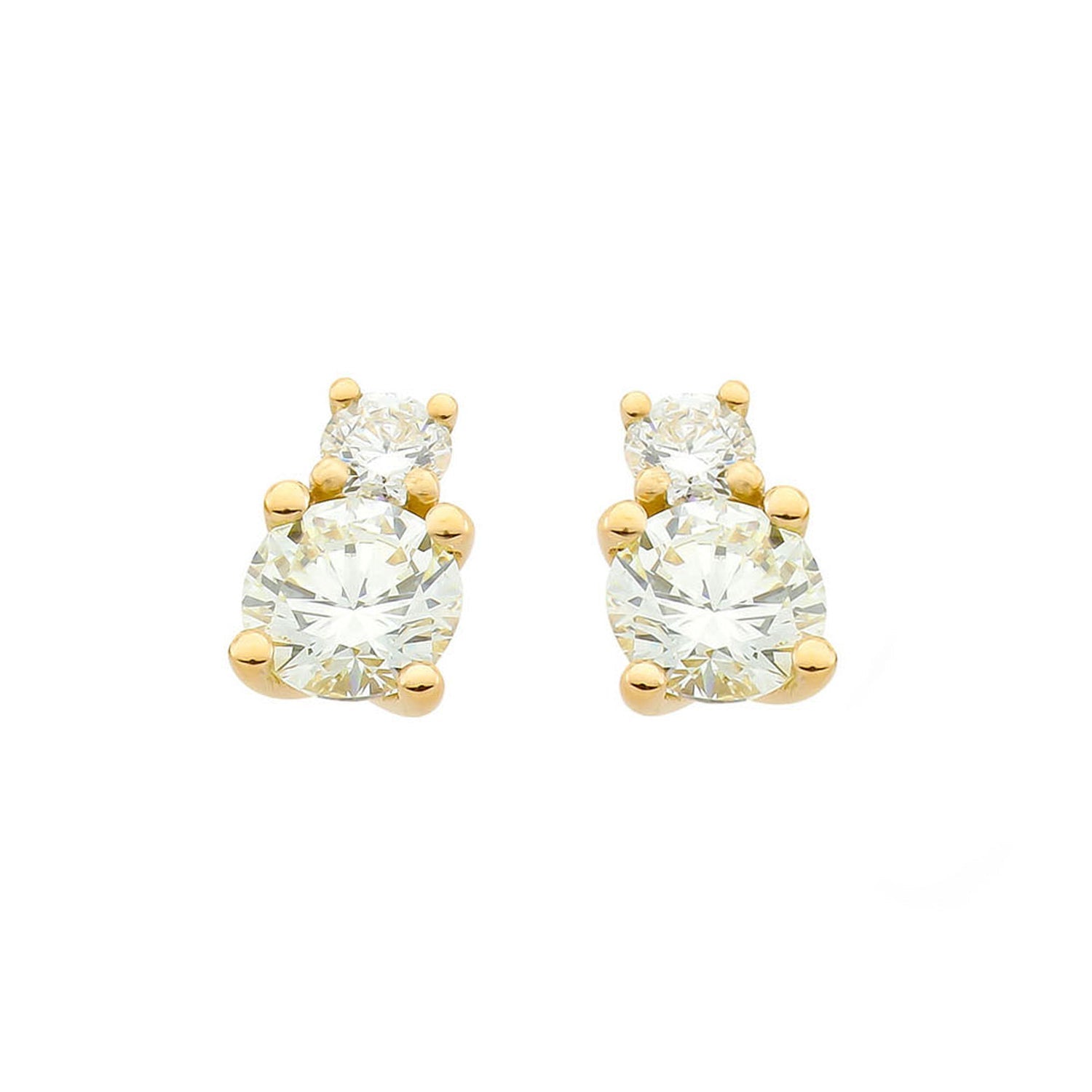 Ohrstecker Trilogy in Gelbgold 14 Karat (585)