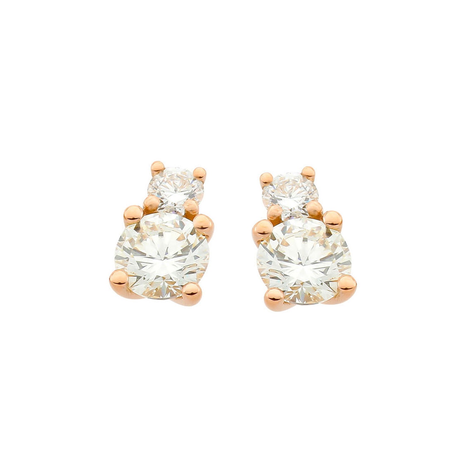 Ohrstecker Trilogy in Roségold 18 Karat (750) mit Lab-Grown-Diamant