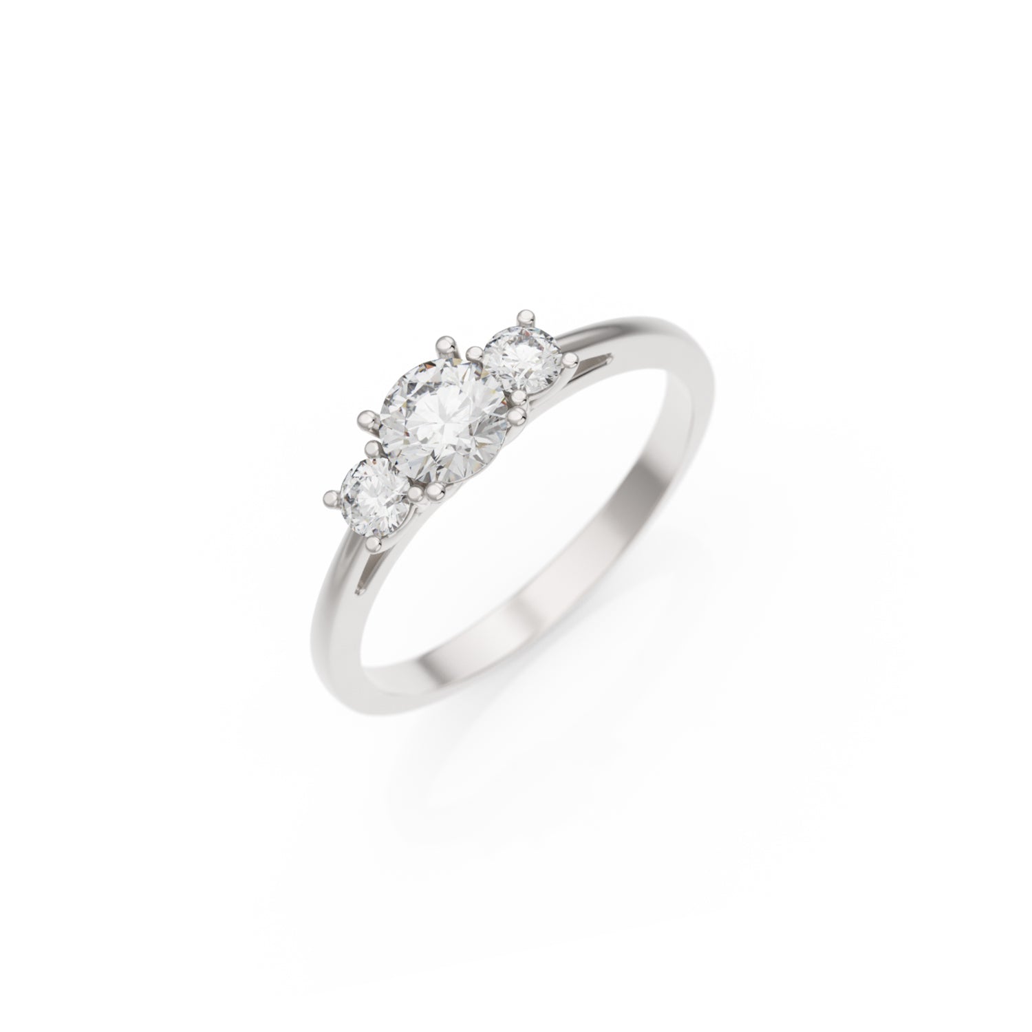Verlobungsring Trilogy in Platin (950) mit 0,40 ct Brillant