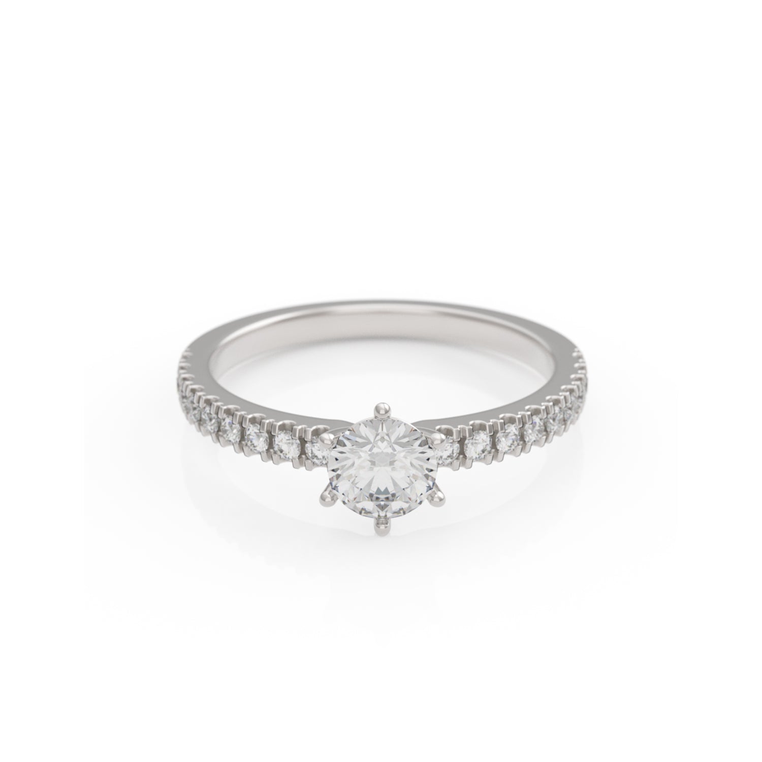 Verlobungsring L'Amour in Weißgold 18 Karat (750) mit Lab-Grown-Diamant