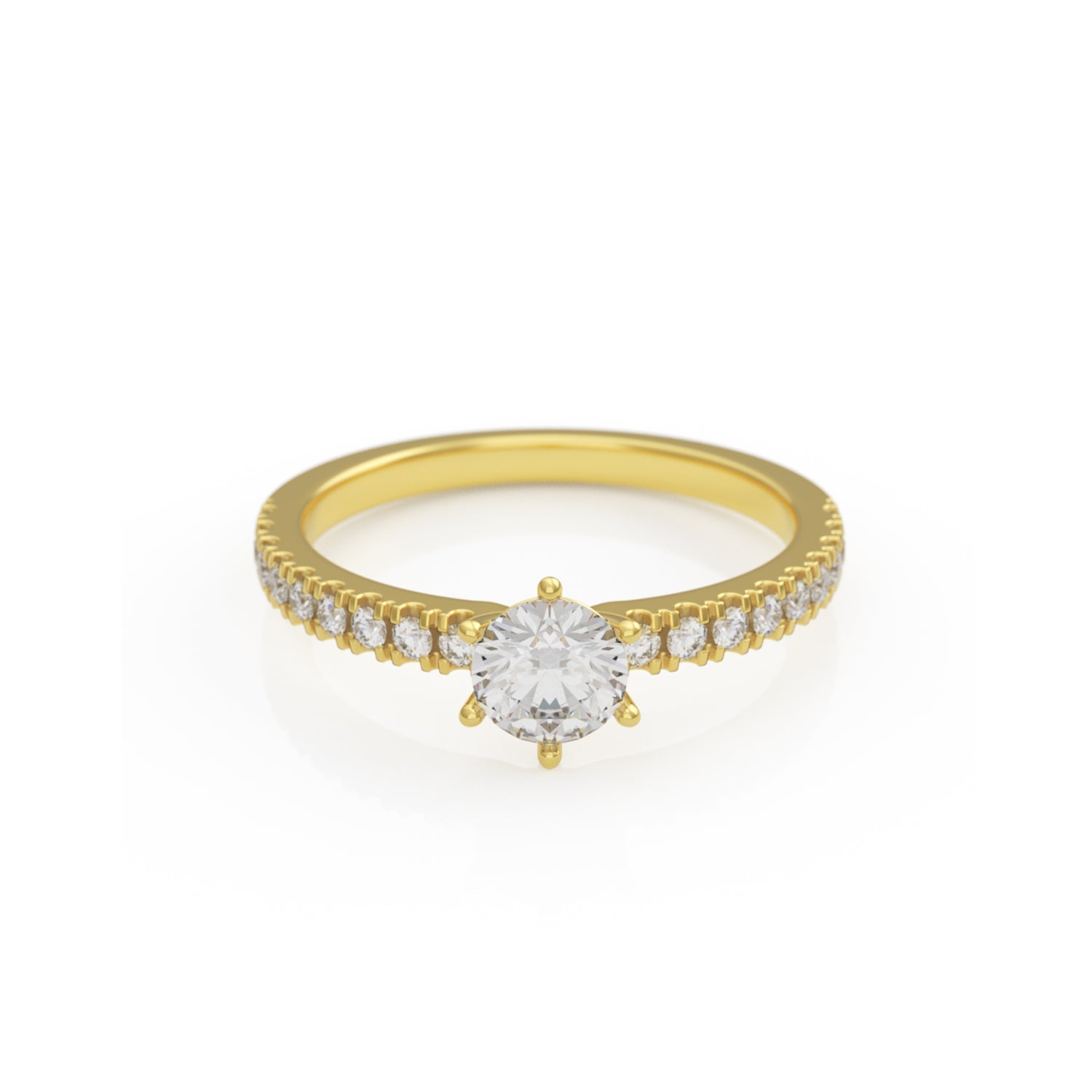 Verlobungsring L'Amour in Gelbgold 14 Karat (585) mit Lab-Grown-Diamant
