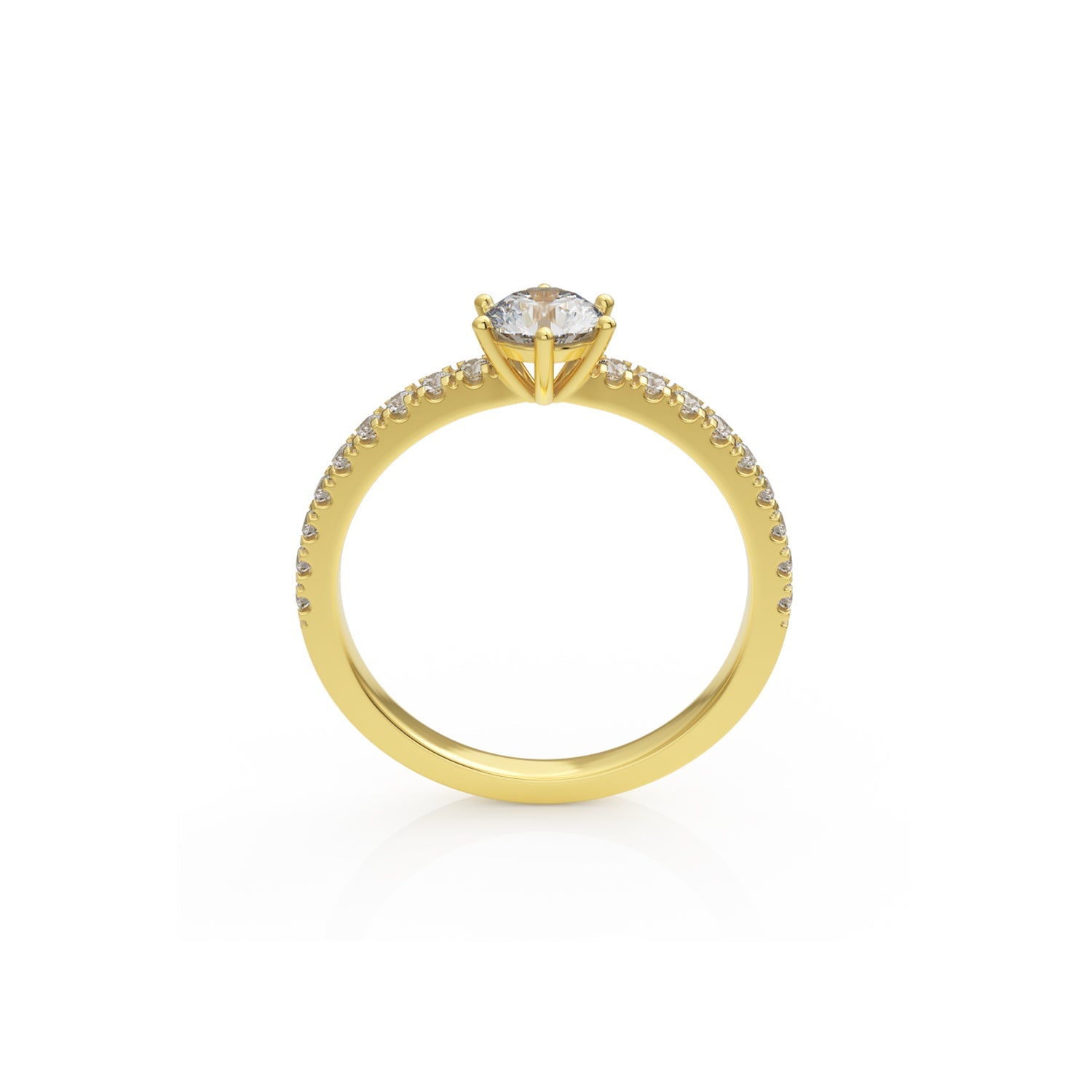Verlobungsring L'Amour in Gelbgold 14 Karat (585) mit Lab-Grown-Diamant