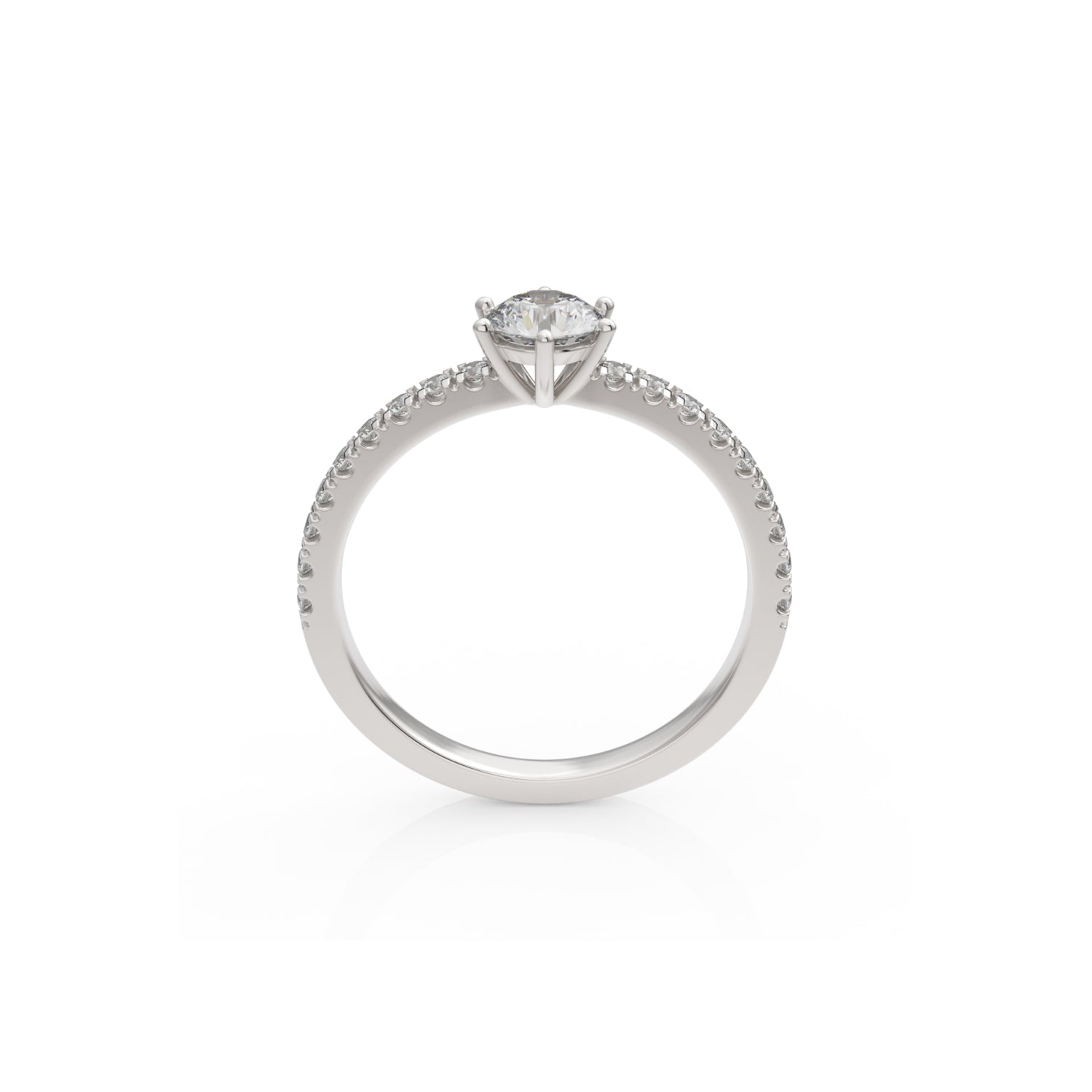 Verlobungsring L'Amour in Weißgold 14 Karat (585) mit Lab-Grown-Diamant